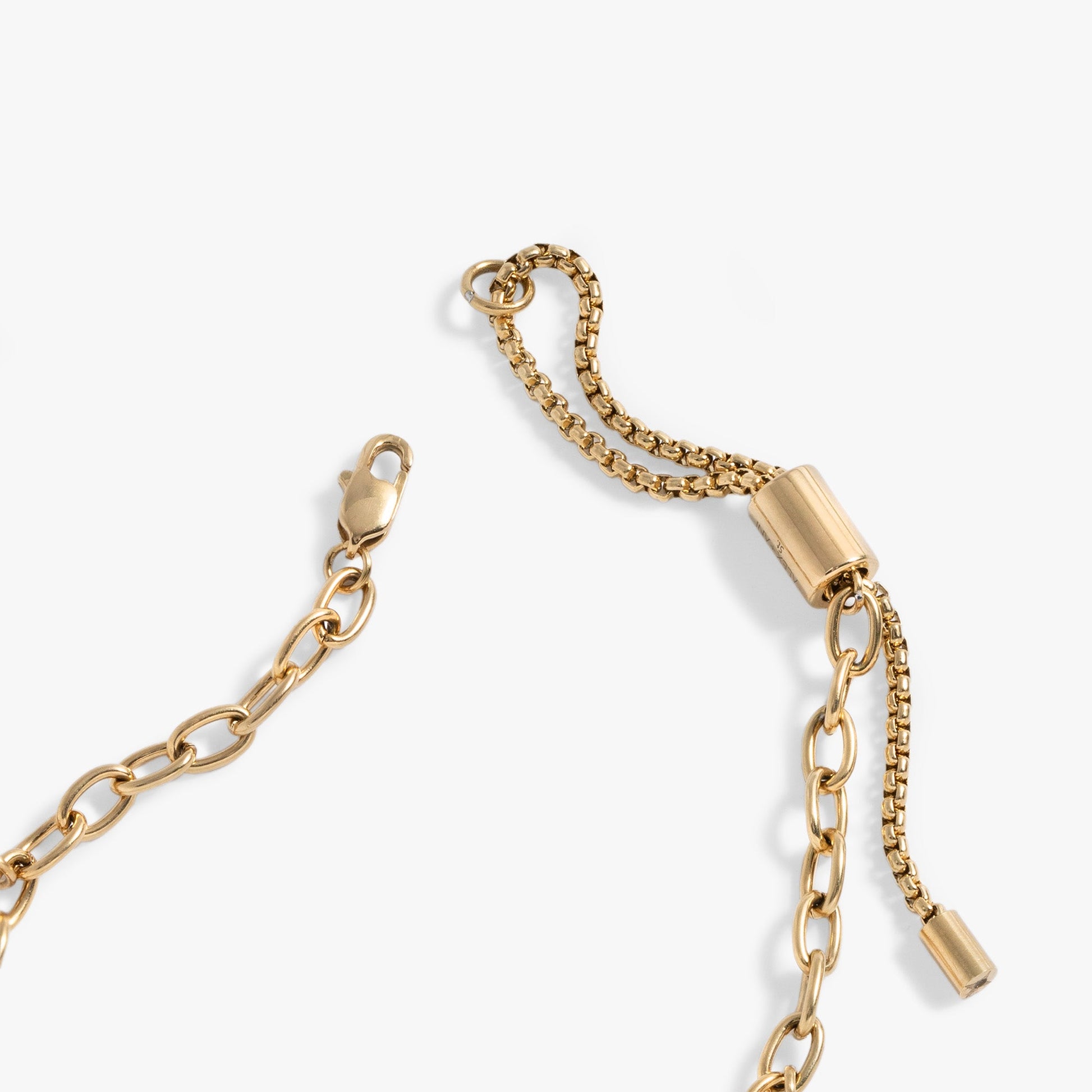 Hummingbird Multicharm Adjustable Anklet Stainless Steel Gold