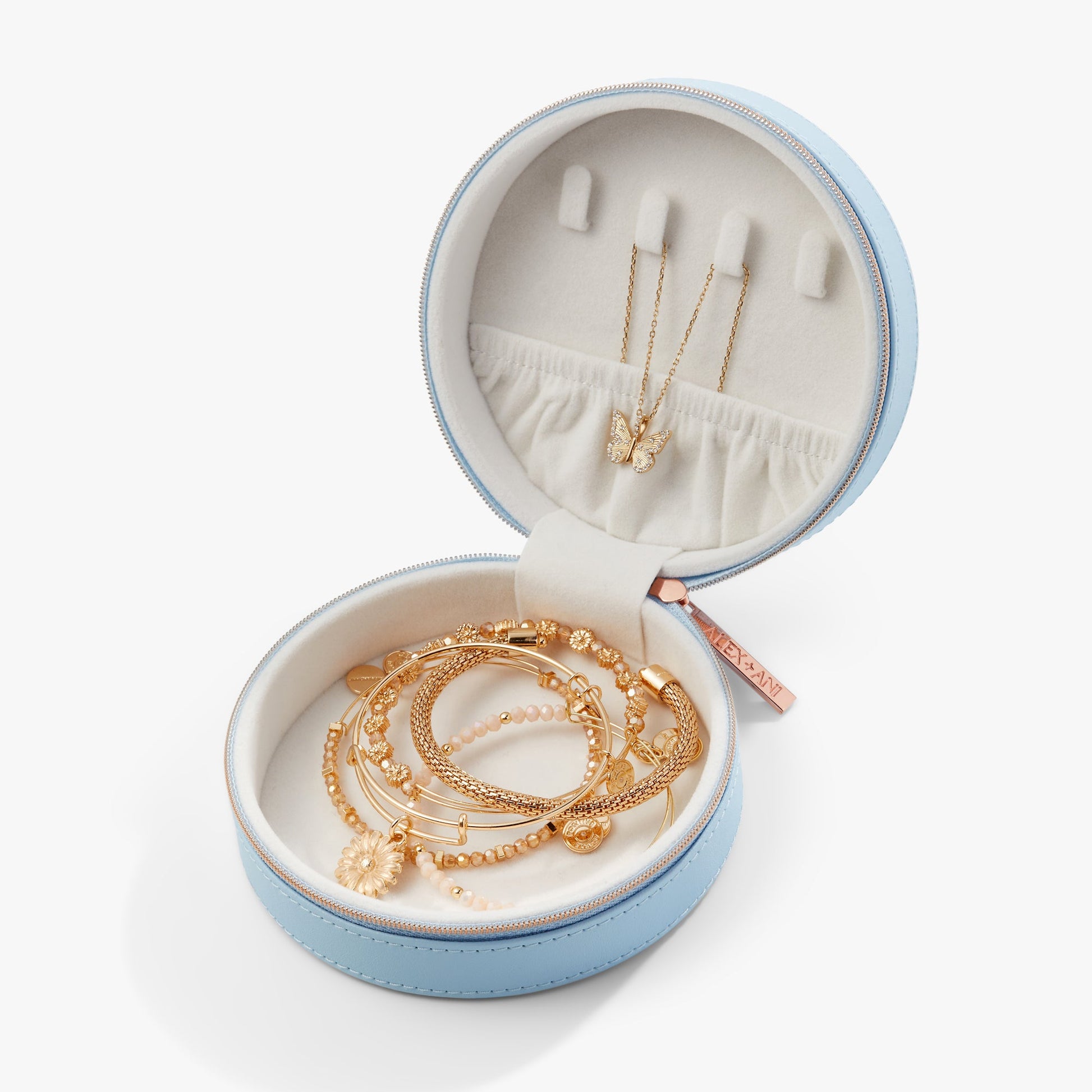 Butterfly Jewelry Case - Alex and Ani Light Blue