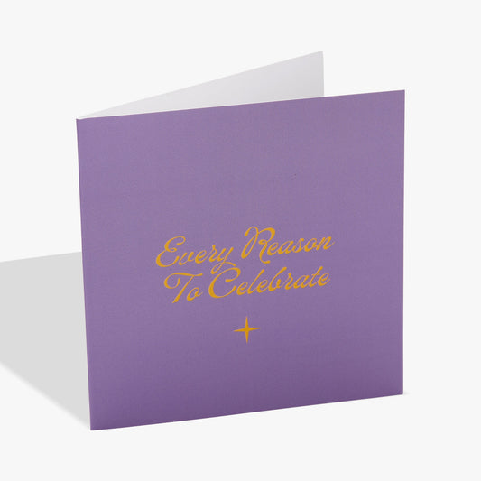 Celebration Greeting Card Purple