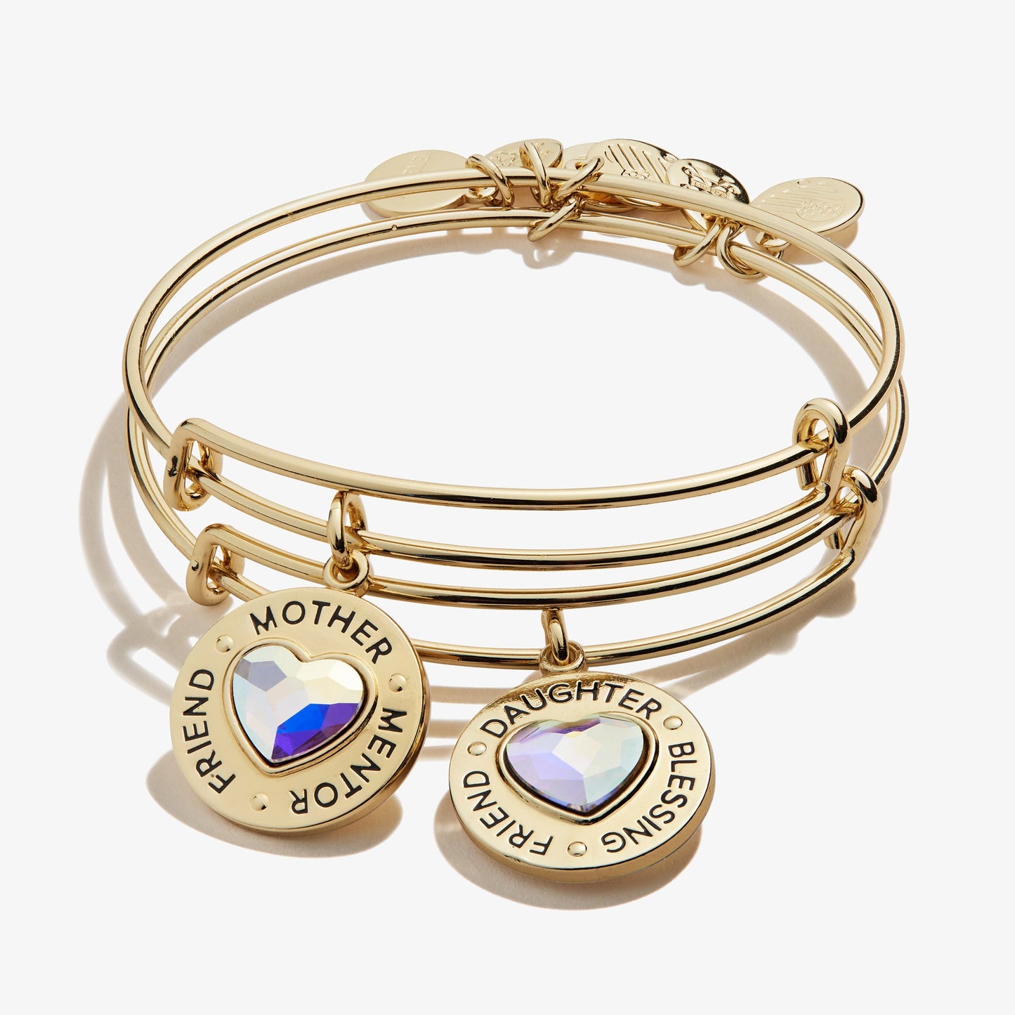Mother Daughter Charm Bangles, Set of 2 - Alex and Ani Silver