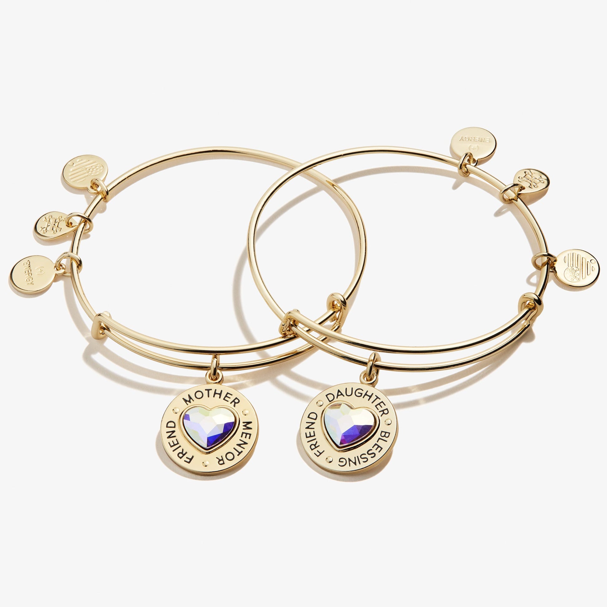 Mother Daughter Charm Bangles, Set of 2 - Alex and Ani Silver