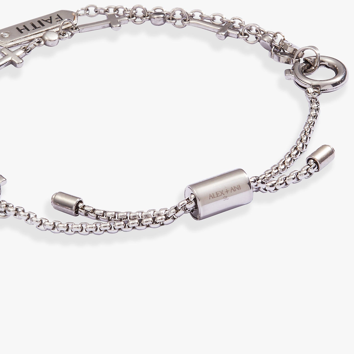 Faith Stranded™ Bracelet Set Stainless Steel Silver