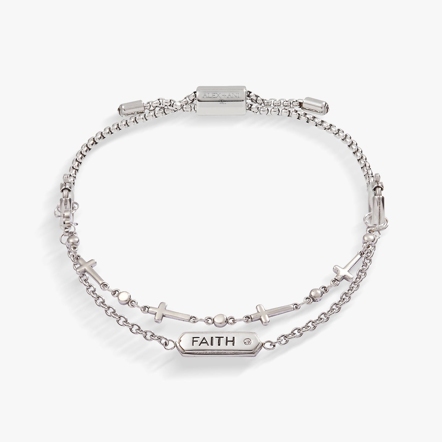 Faith Stranded™ Bracelet Set Stainless Steel Silver