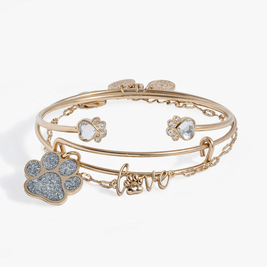 Paws of Love Bracelet Set Gold