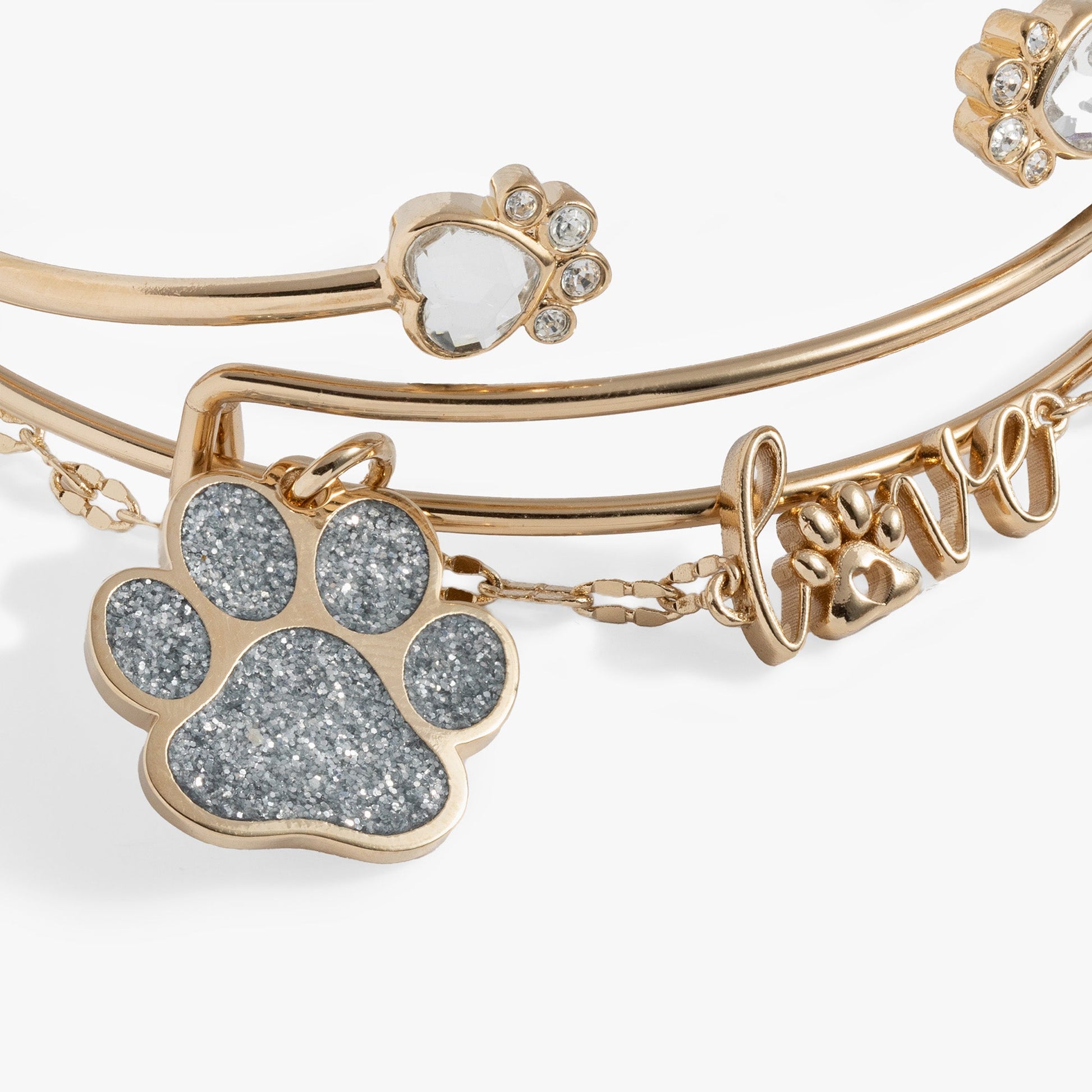 Paws of Love Bracelet Set Gold