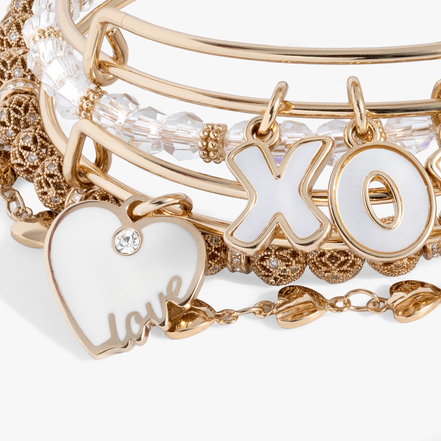 Love XOXO Bangle Set of 5 Gold