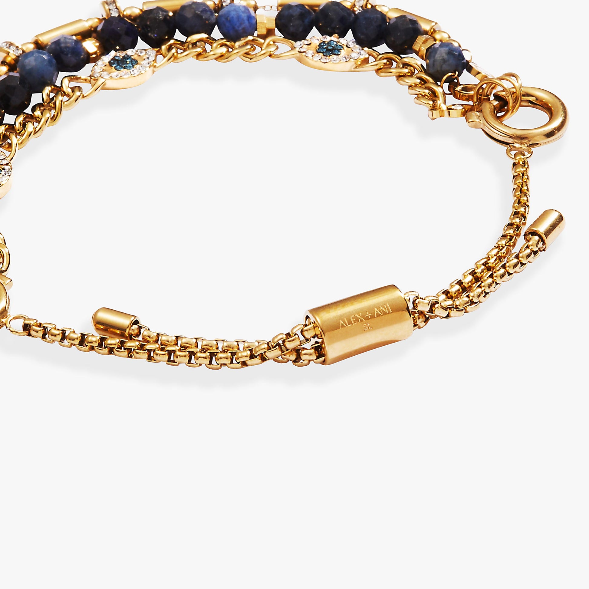 Evil Eye Stranded™ Bracelet Set Stainless Steel Gold