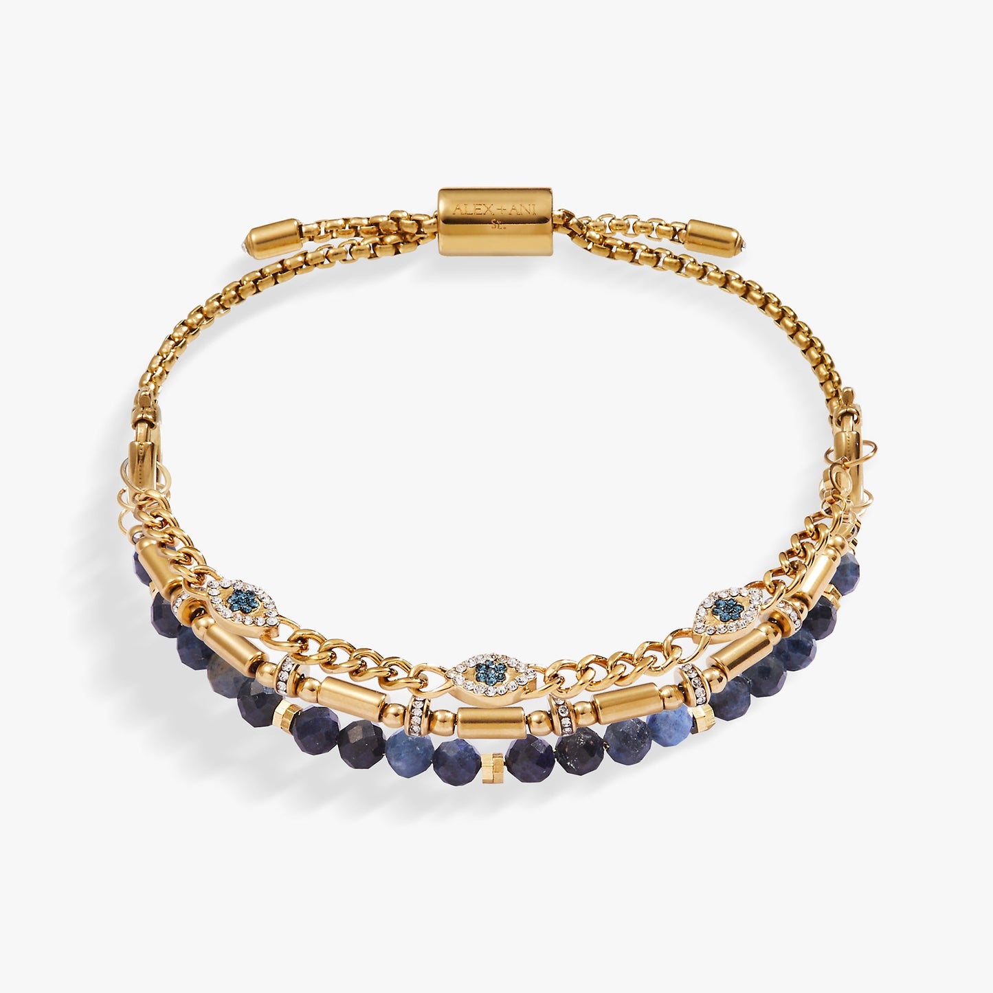 Evil Eye Stranded™ Bracelet Set Stainless Steel Gold