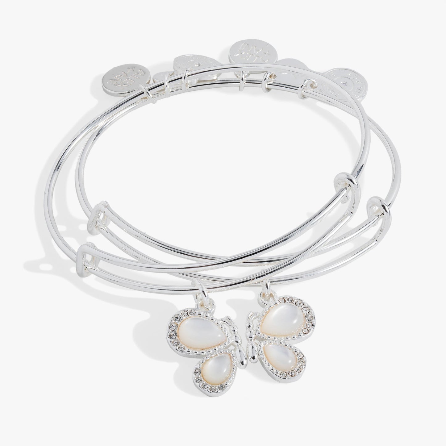 Perfect Pairs- Butterfly Wings Bangle Set of 2 Gold