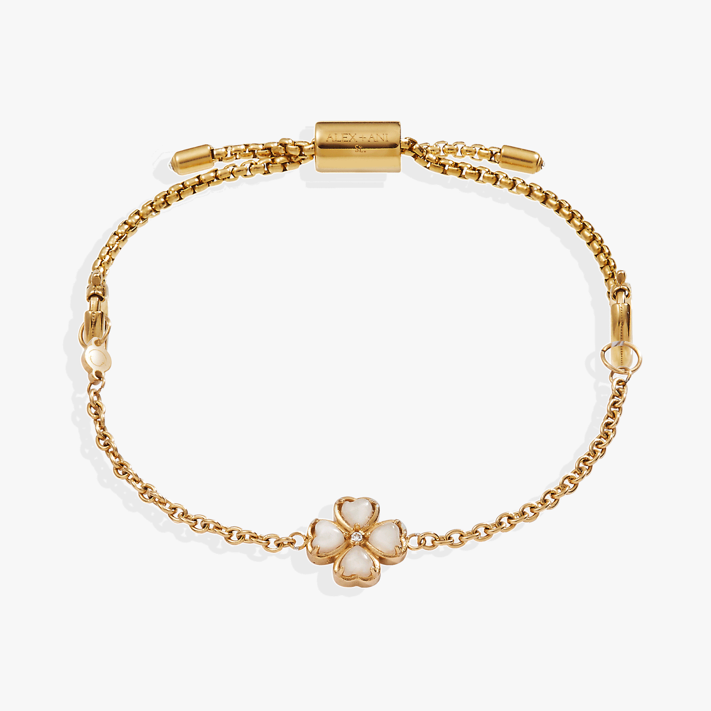Four-Leaf Clover Stranded™ Bracelet Set Stainless Steel Gold