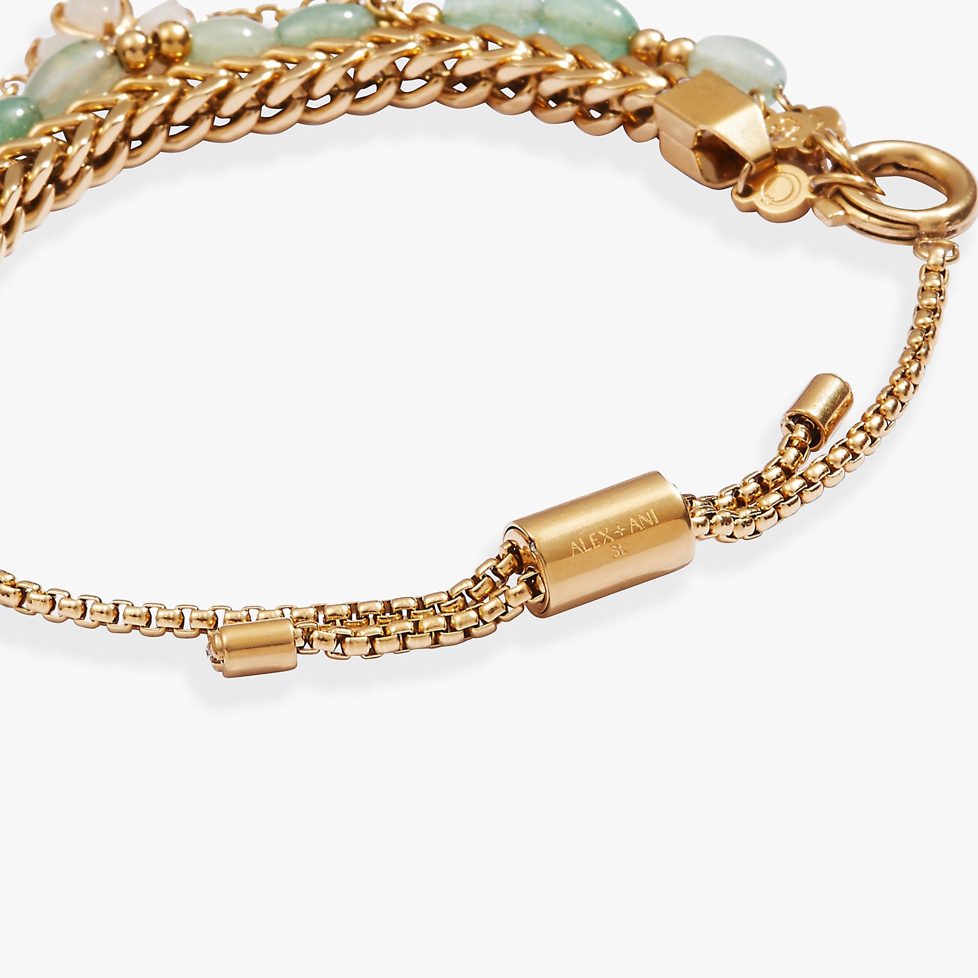 Four-Leaf Clover Stranded™ Bracelet Set Stainless Steel Gold