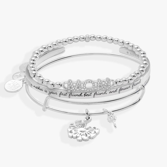 Mother's Day Dandelion Set of 3 Silver