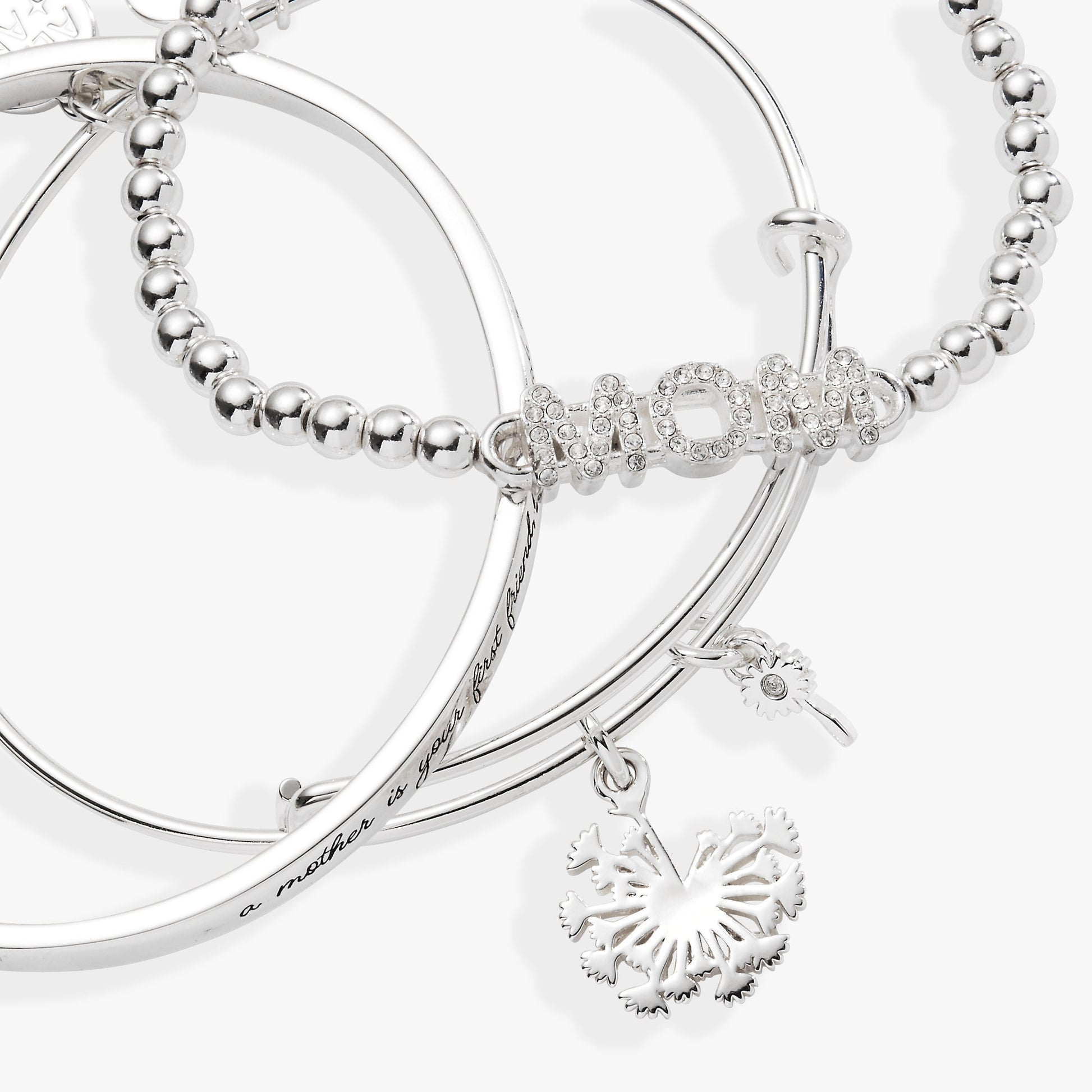 Mother's Day Dandelion Set of 3 Silver