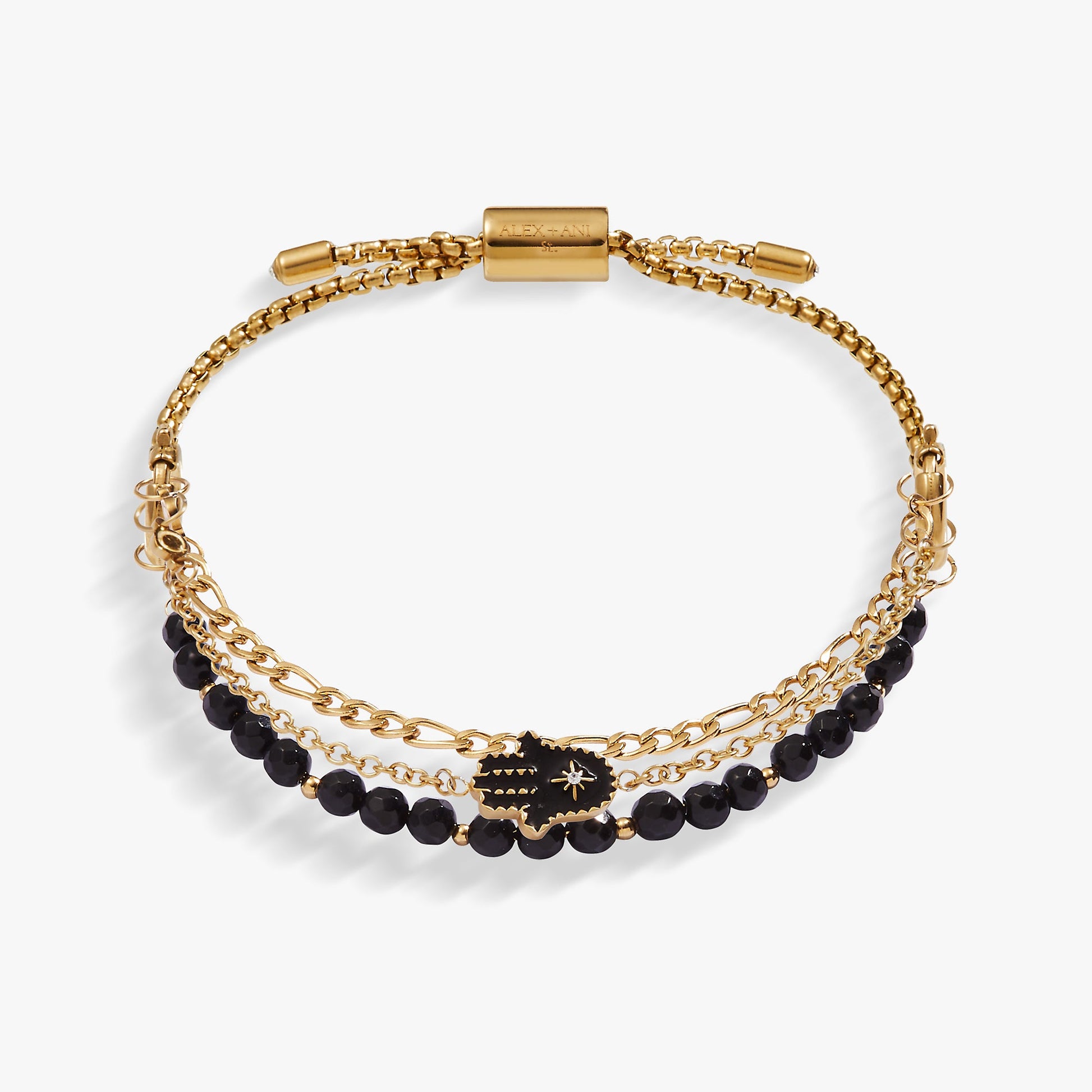 Hamsa Stranded™ Bracelet Set Stainless Steel Gold