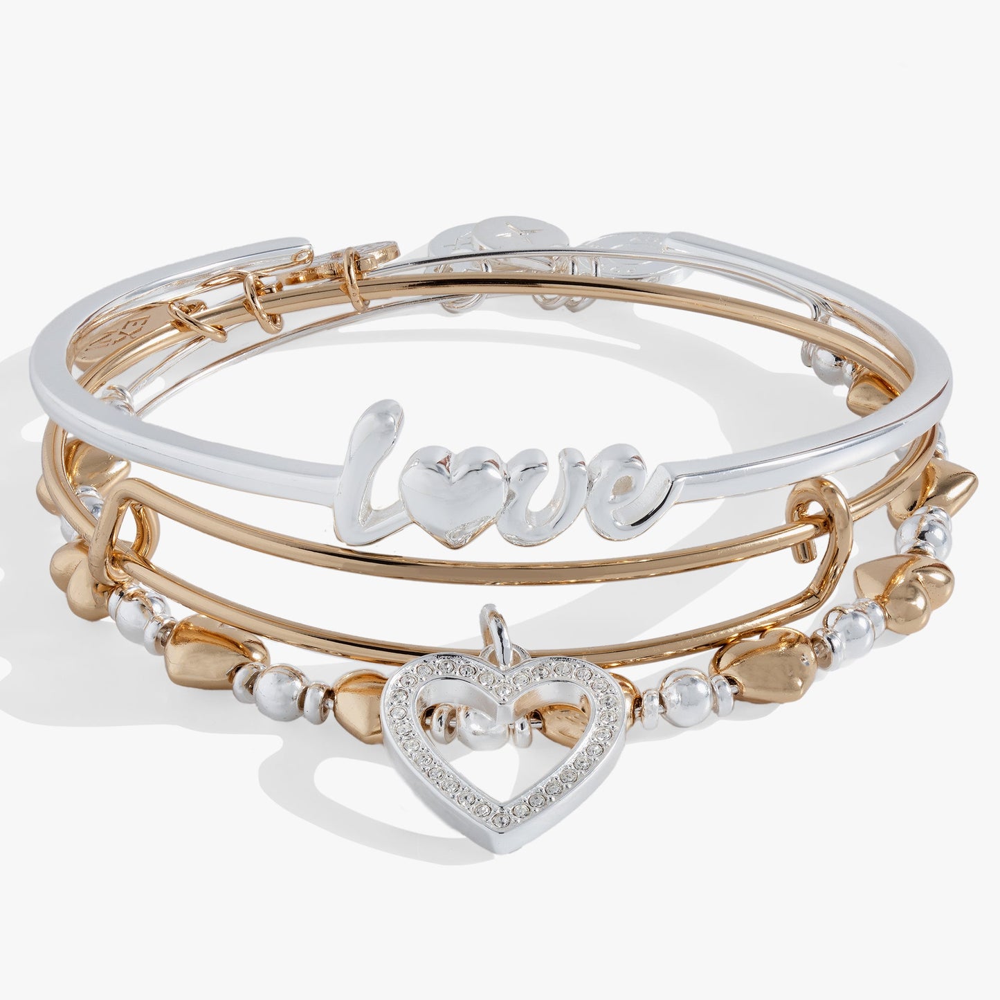 Love Bracelets, Set of 3 Two Tone
