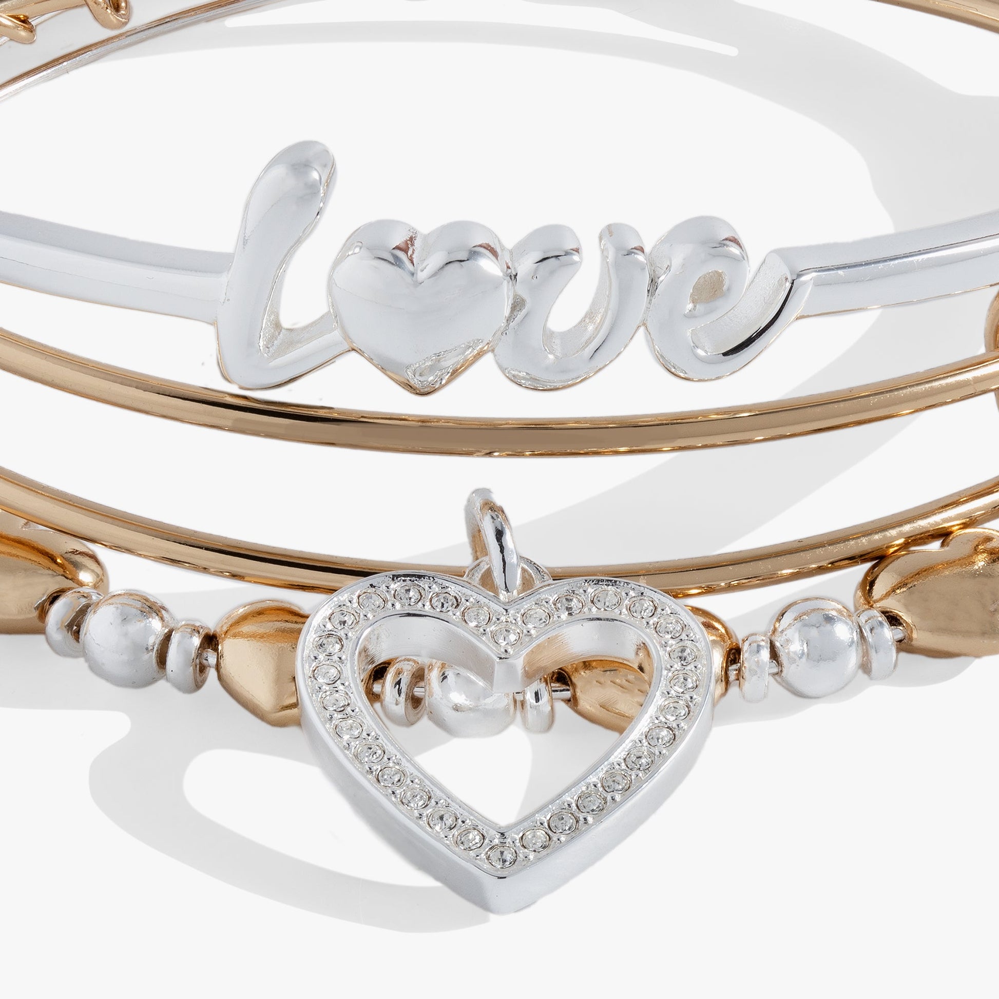 Love Bracelets, Set of 3 Two Tone