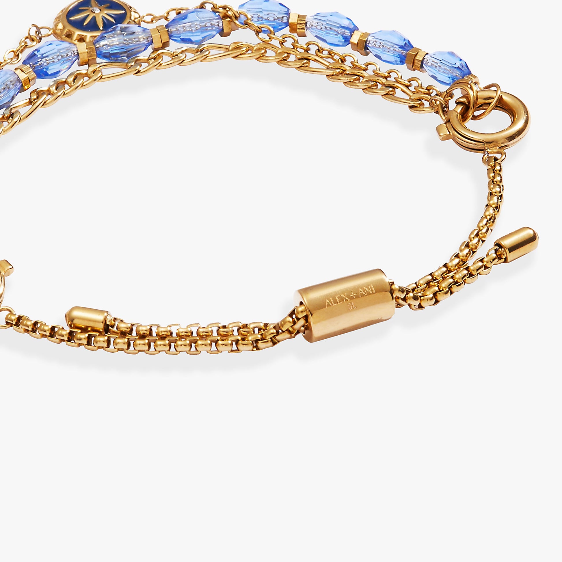 Compass Stranded™ Bracelet Set Stainless Steel Gold