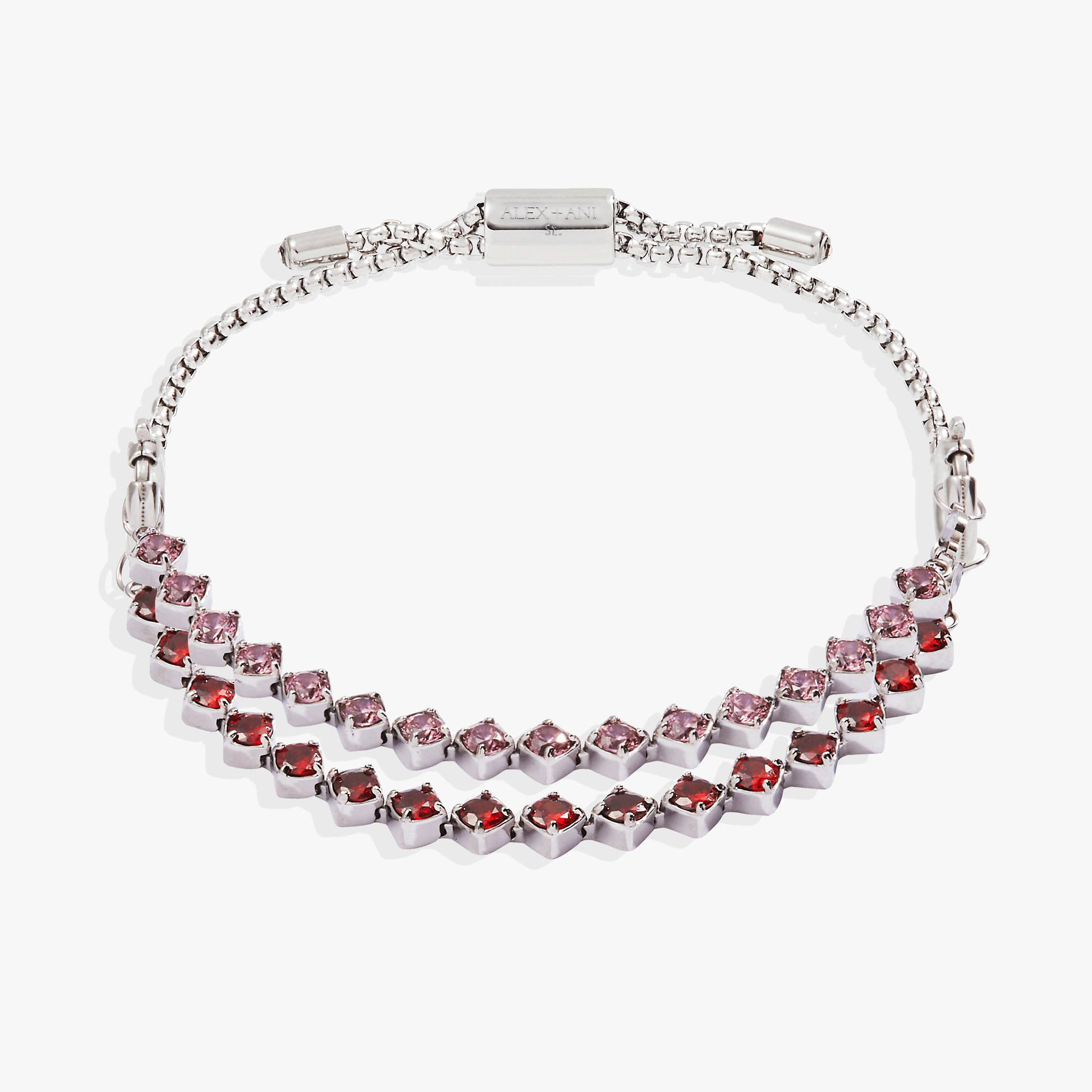 Ruby Luster Stranded™ Bracelet Set Stainless Steel Silver