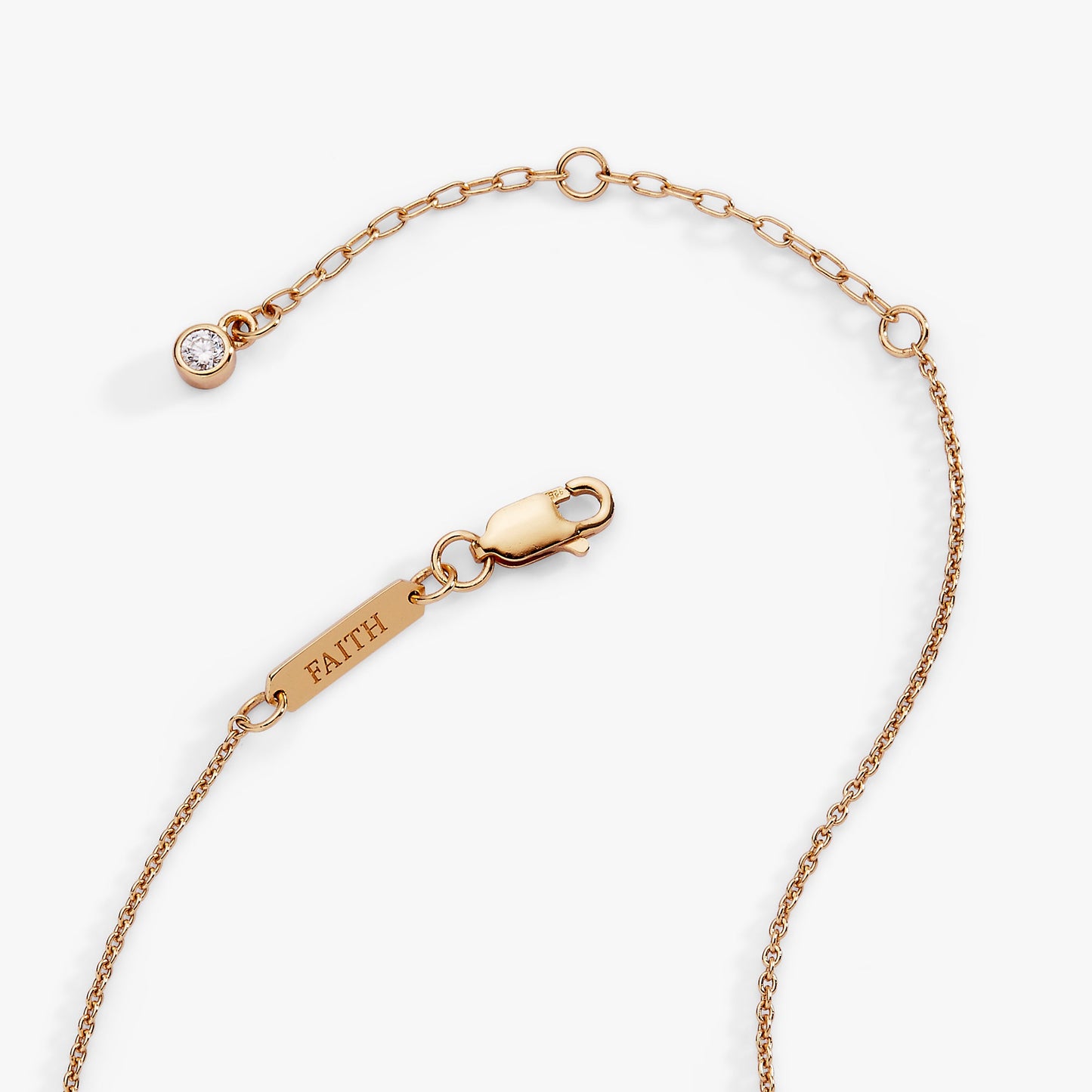 Delicate Pave Cross Pendant Necklace 14kt Gold Over Sterling Silver