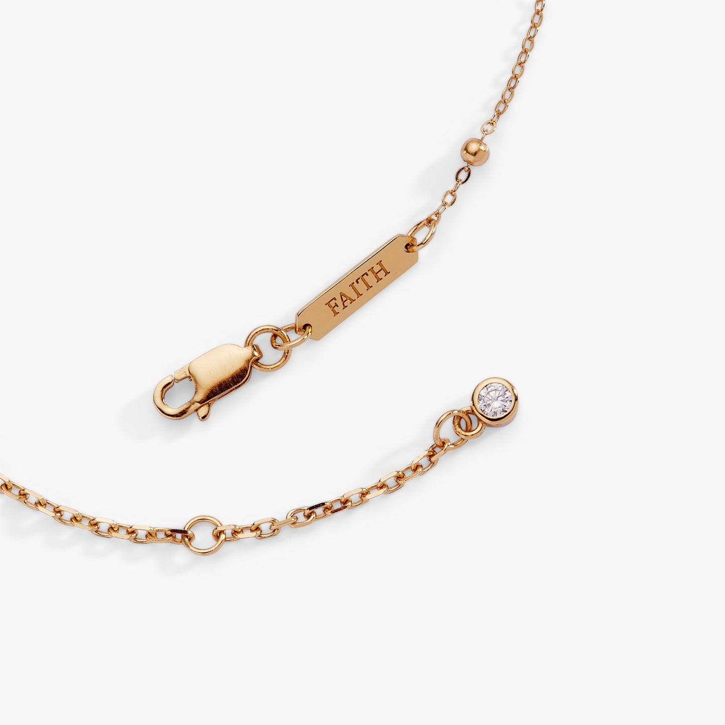 Cross Delicate Pave Crystal Beaded Strand Bracelet Sterling Silver
