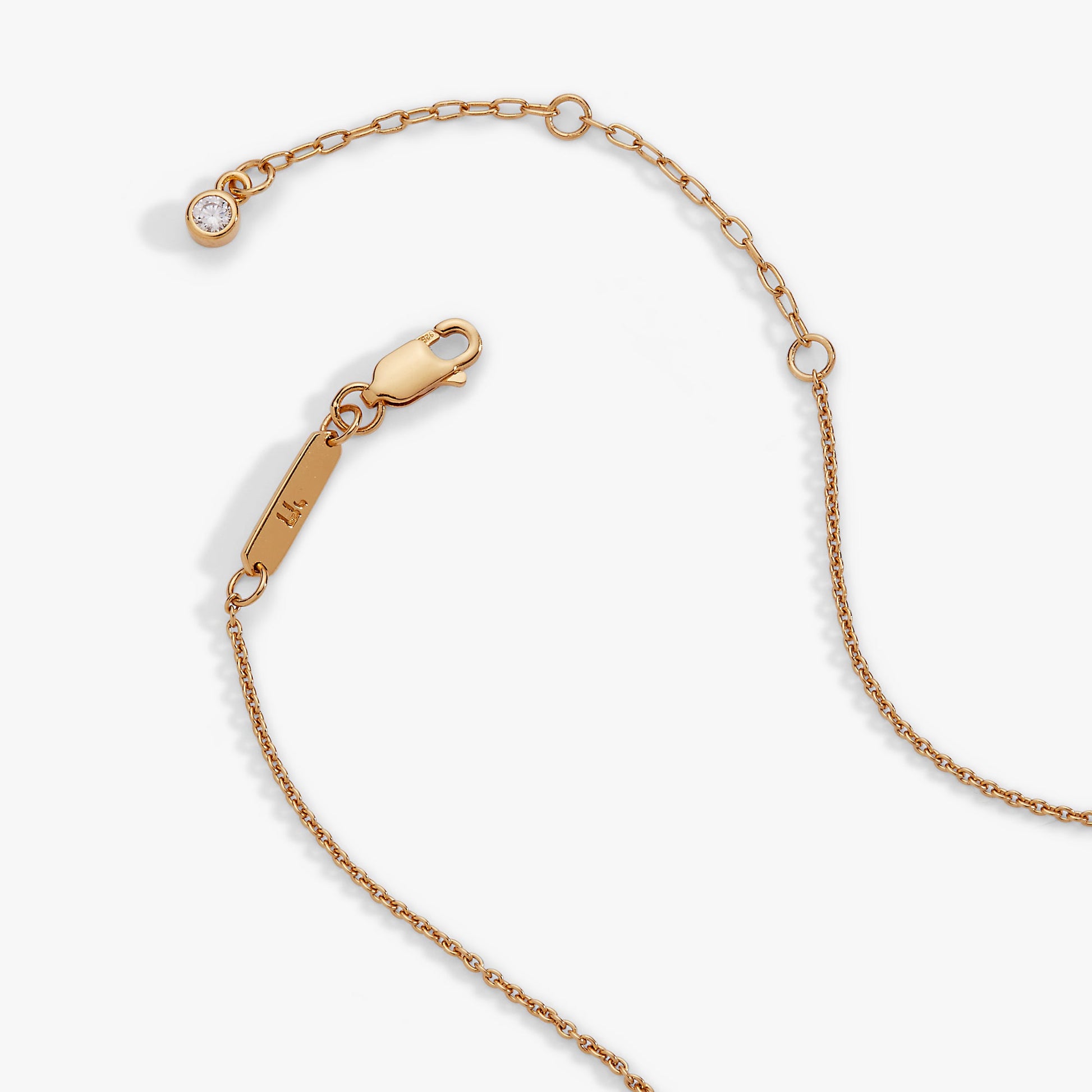 Delicate Pave Star of David Pendant Necklace 14kt Gold Over Sterling Silver