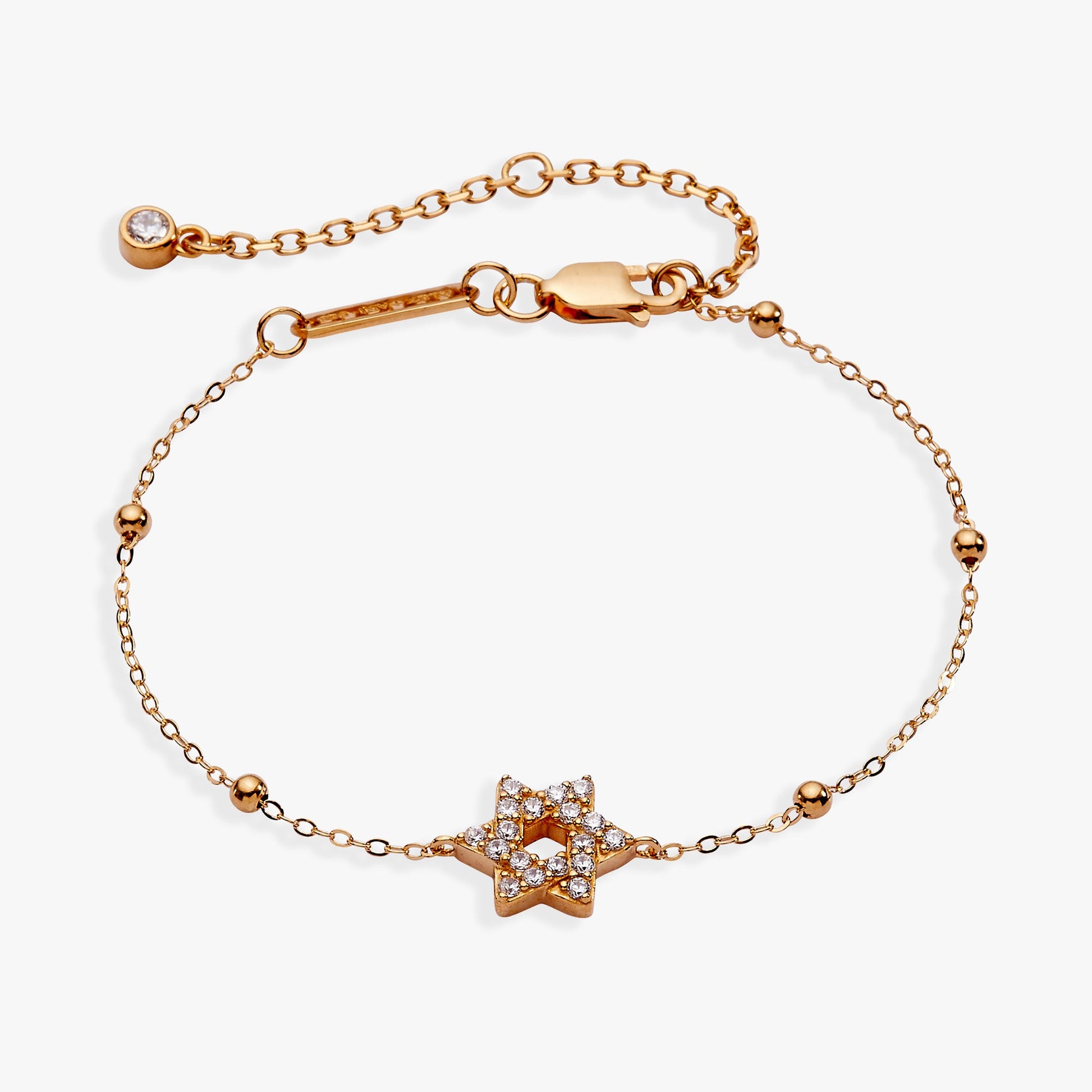 Divine Guides Precious Bracelet Star of David 14kt Gold Over Sterling Silver