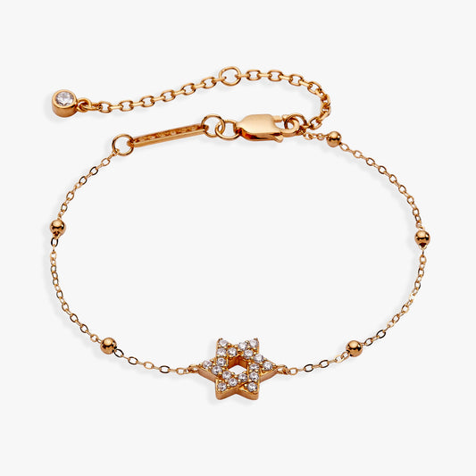 Divine Guides Precious Bracelet Star of David 14kt Gold Over Sterling Silver