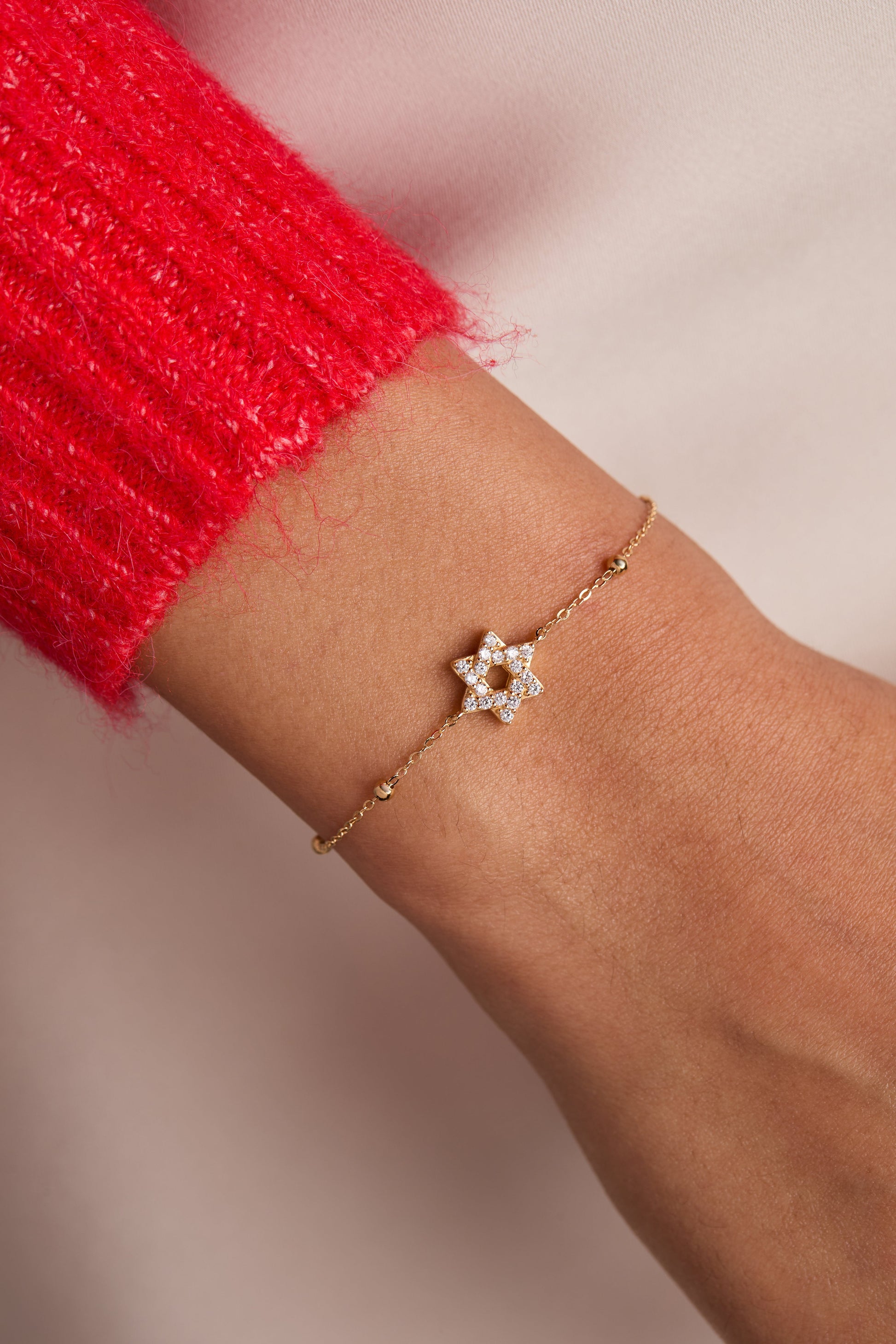 Divine Guides Precious Bracelet Star of David 14kt Gold Over Sterling Silver