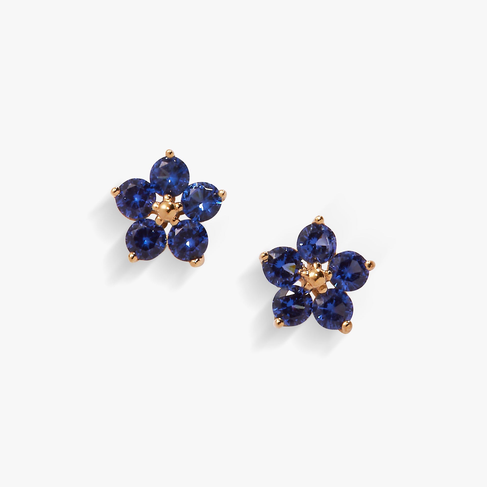 Forget Me Not Earrings 14kt Gold Over Sterling Silver