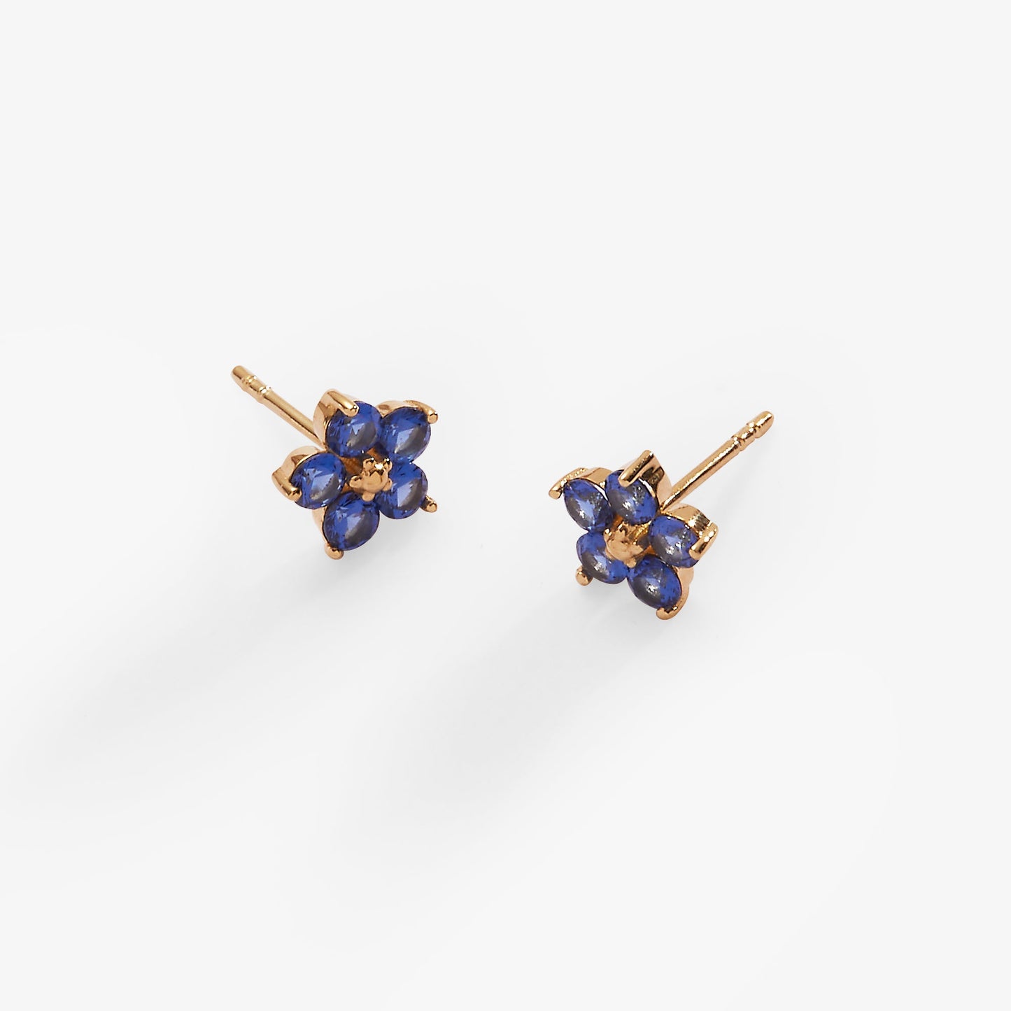 Forget Me Not Earrings 14kt Gold Over Sterling Silver