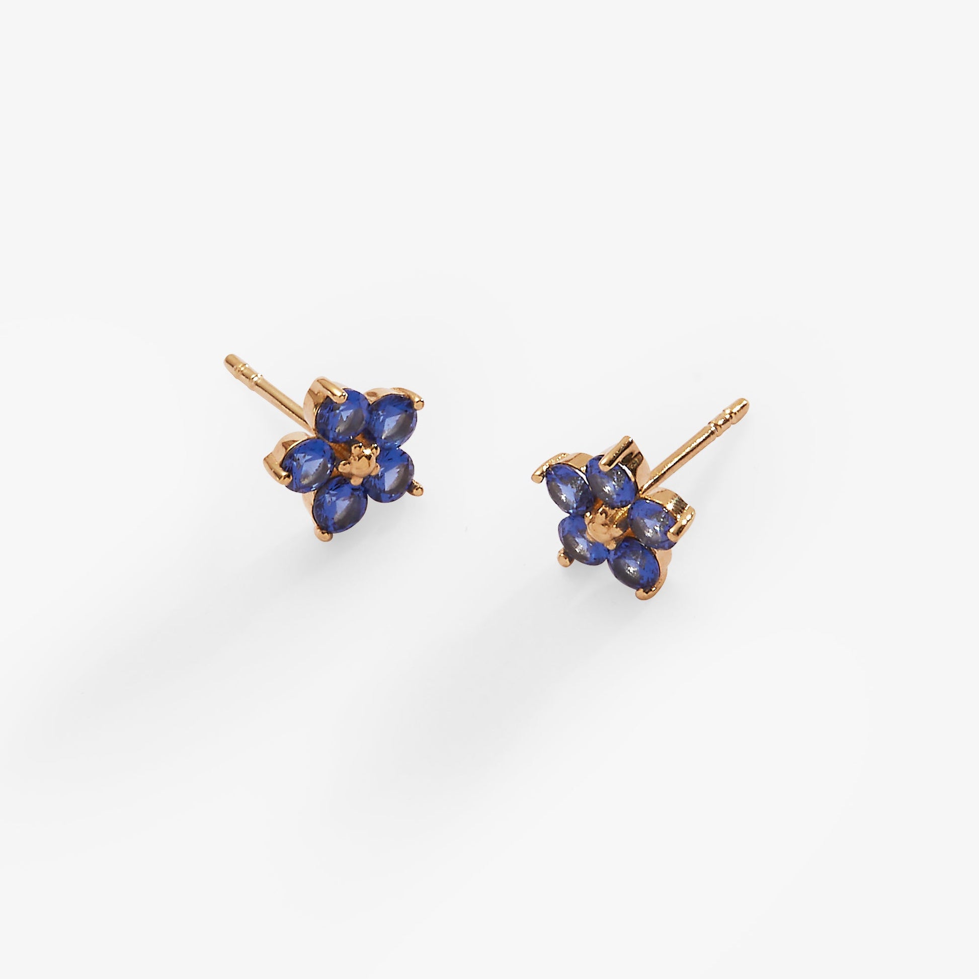 Forget Me Not Earrings 14kt Gold Over Sterling Silver