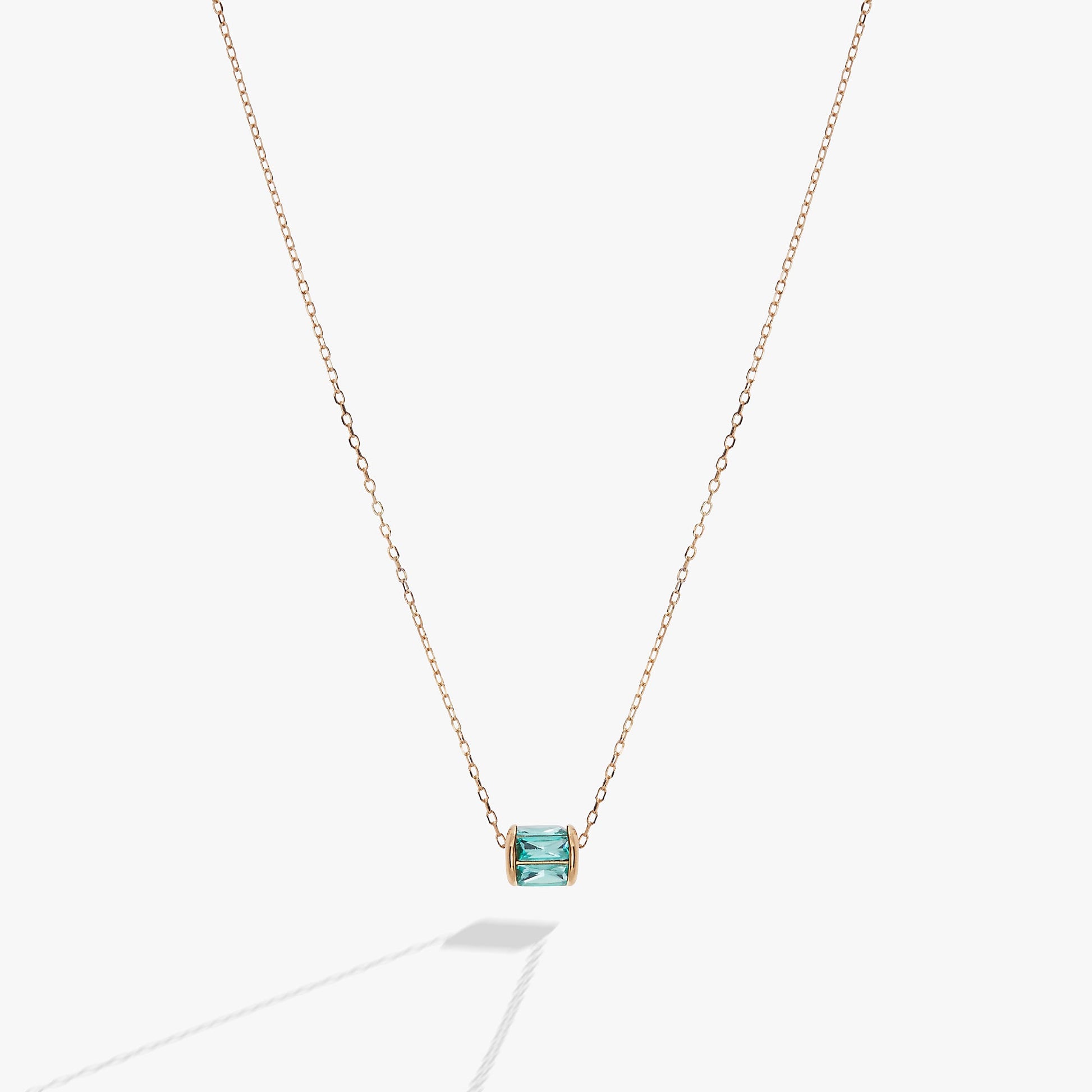 December Birthstone Precious Pendant Necklace 14kt Gold Over Sterling Silver