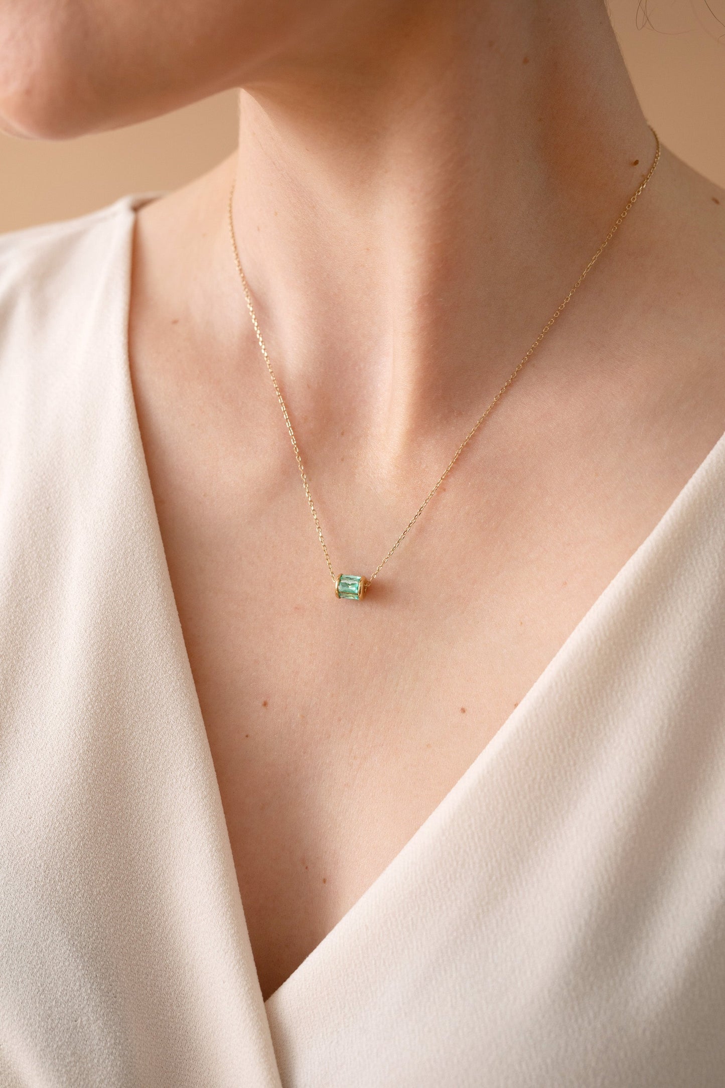 December Birthstone Precious Pendant Necklace 14kt Gold Over Sterling Silver