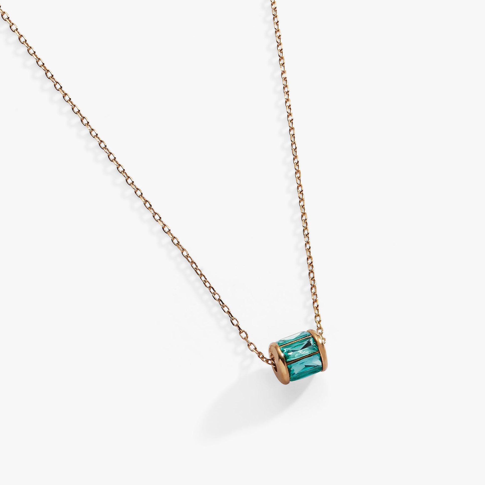 December Birthstone Precious Pendant Necklace 14kt Gold Over Sterling Silver