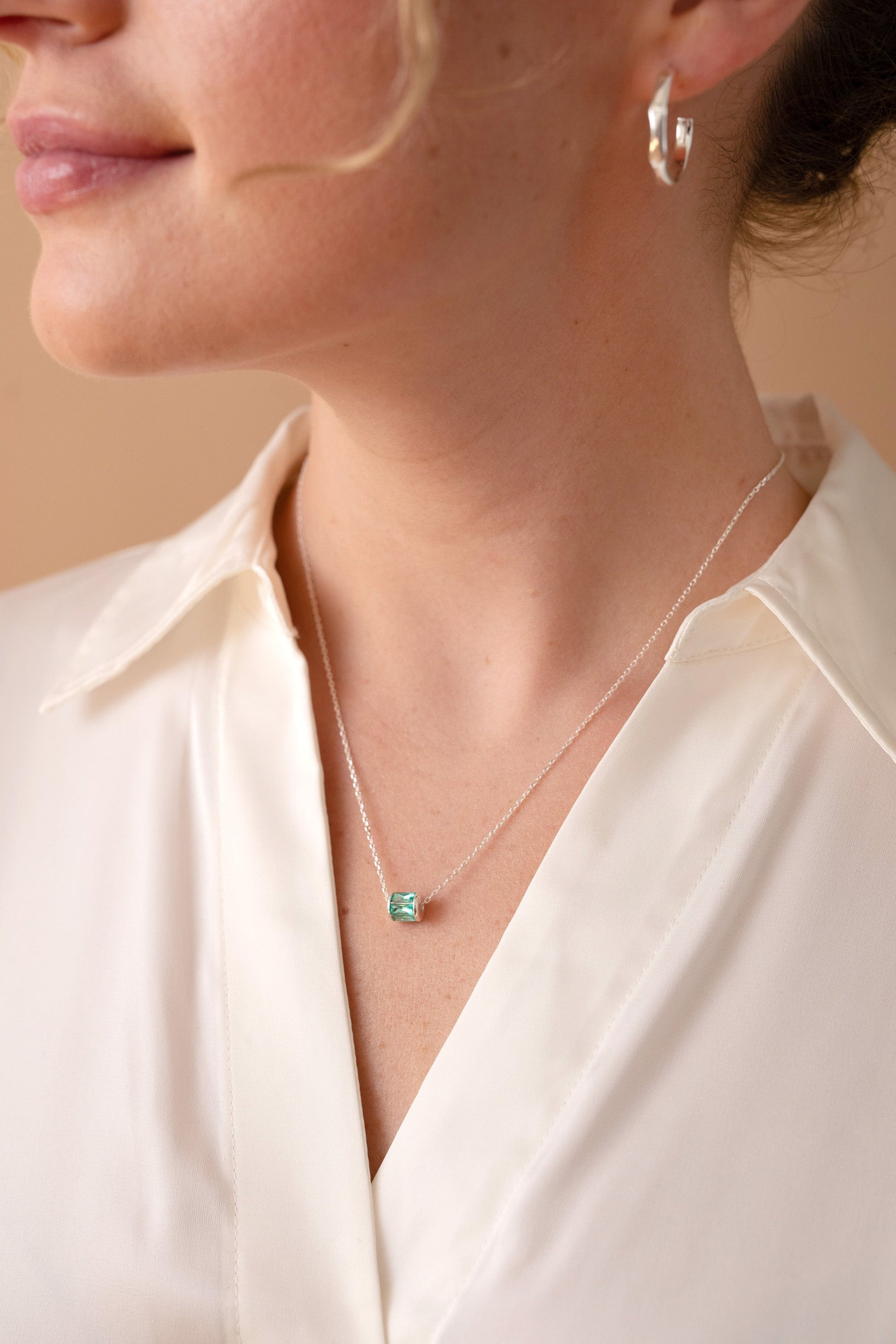 December Birthstone Precious Pendant Necklace 14kt Gold Over Sterling Silver