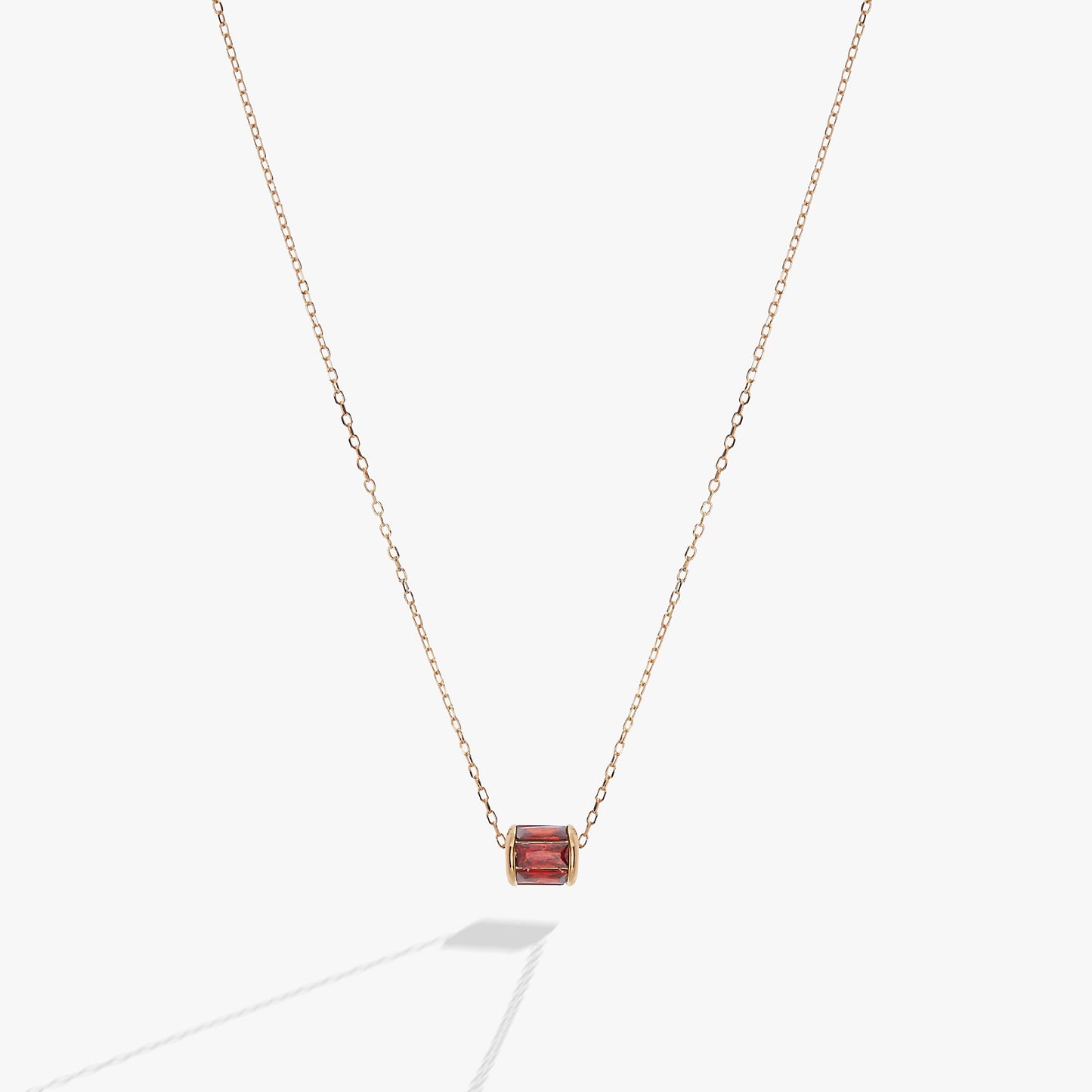 January Birthstone Precious Pendant Necklace 14kt Gold Over Sterling Silver