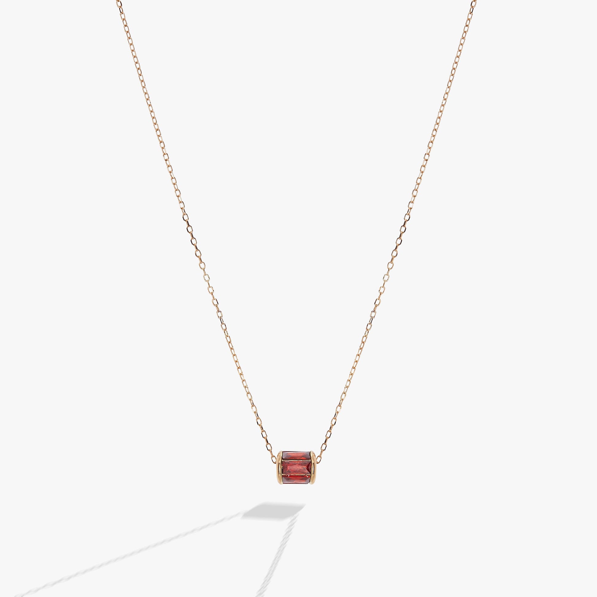 January Birthstone Precious Pendant Necklace 14kt Gold Over Sterling Silver