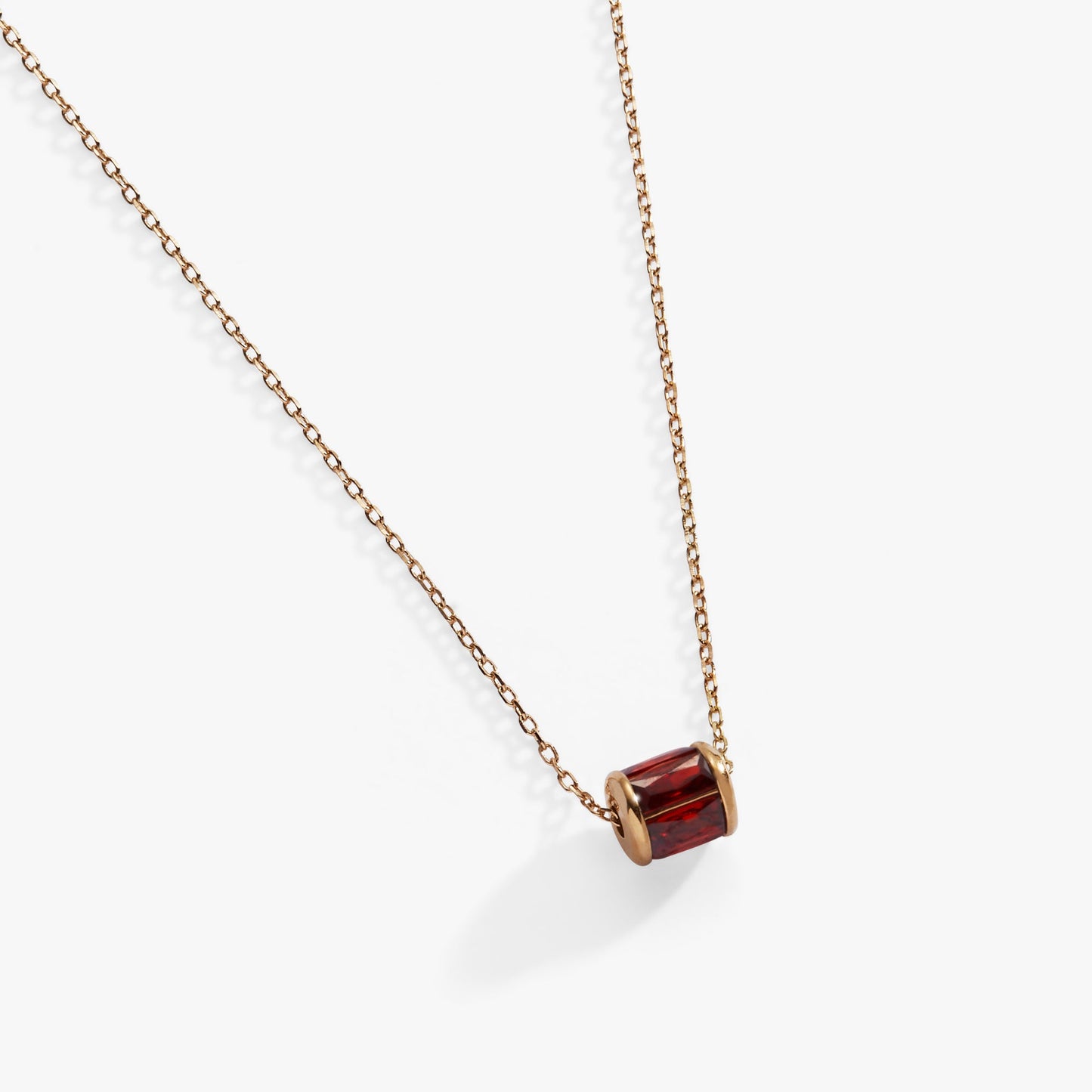 January Birthstone Precious Pendant Necklace 14kt Gold Over Sterling Silver