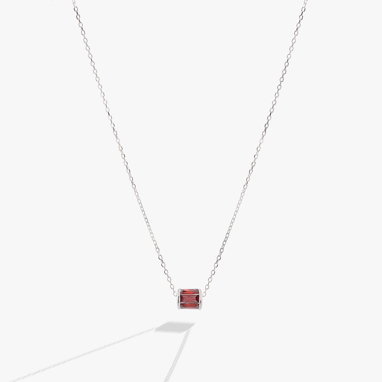 January Birthstone Precious Pendant Necklace 14kt Gold Over Sterling Silver