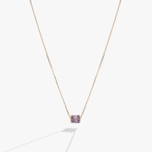 February Birthstone Precious Pendant Necklace 14kt Gold Over Sterling Silver