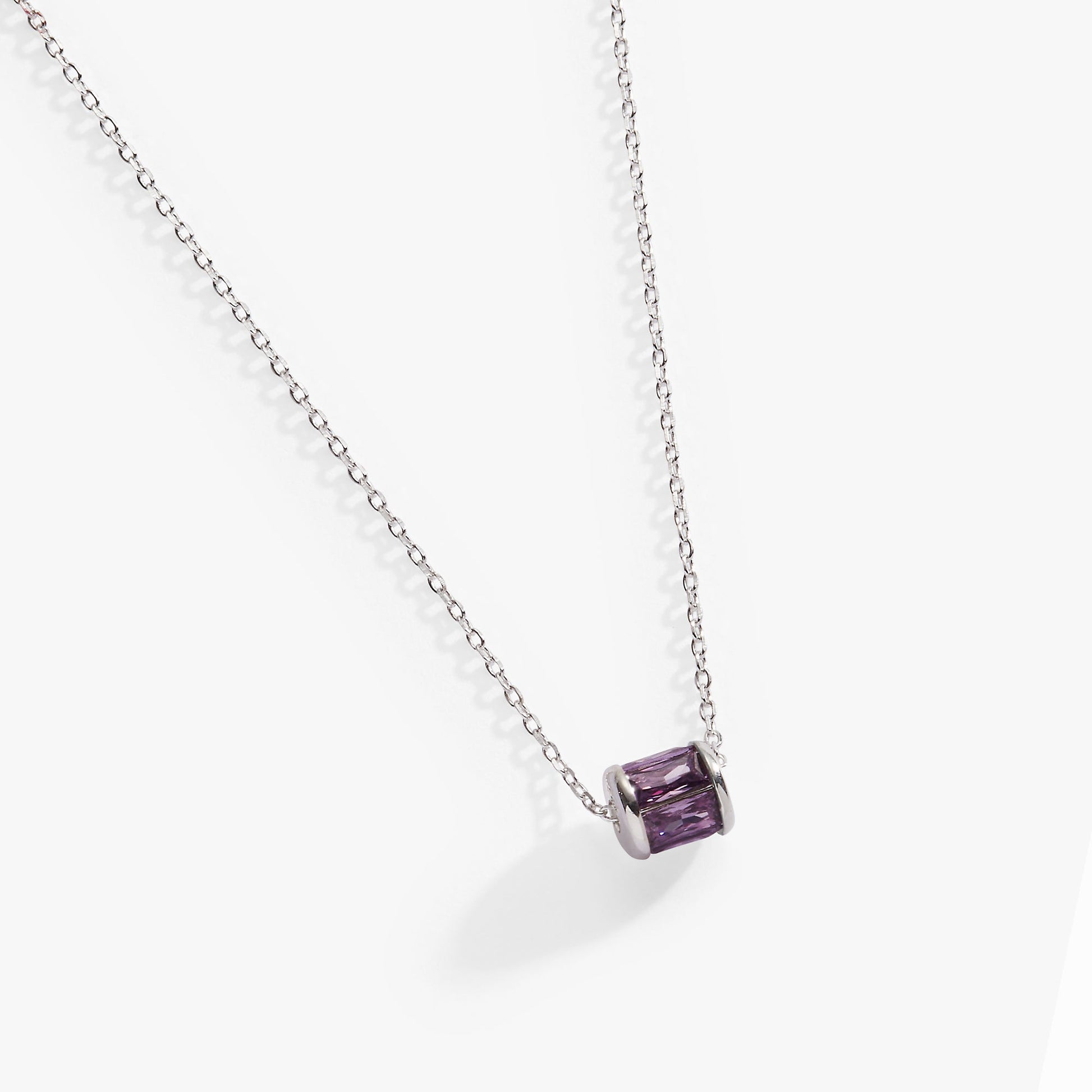 February Birthstone Precious Pendant Necklace 14kt Gold Over Sterling Silver