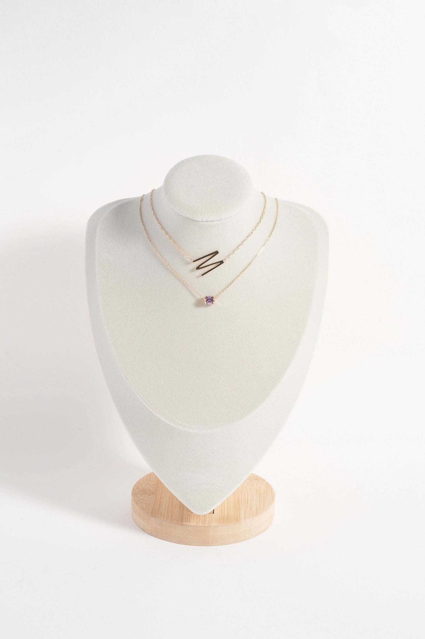 February Birthstone Precious Pendant Necklace 14kt Gold Over Sterling Silver
