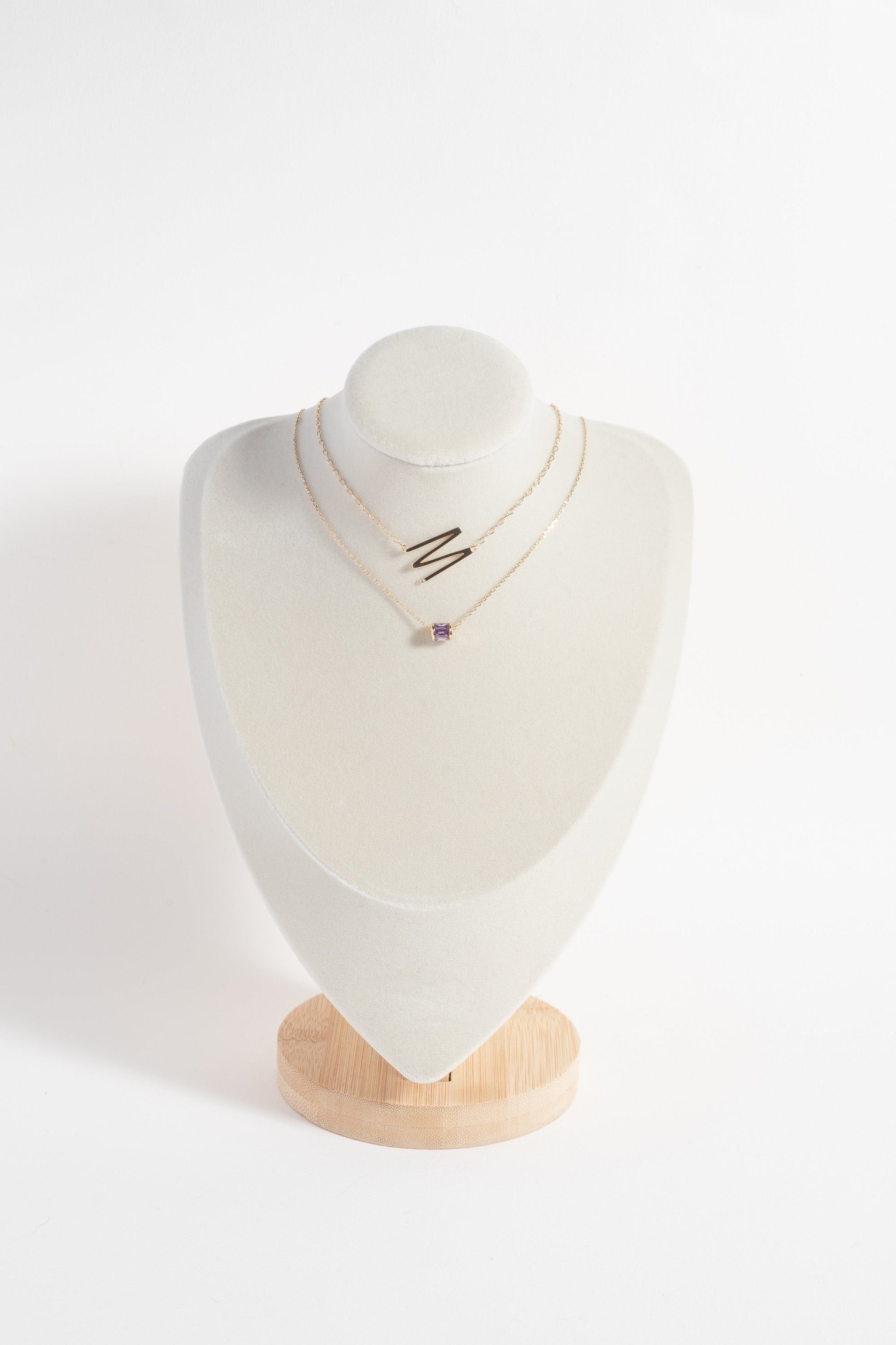 February Birthstone Precious Pendant Necklace 14kt Gold Over Sterling Silver