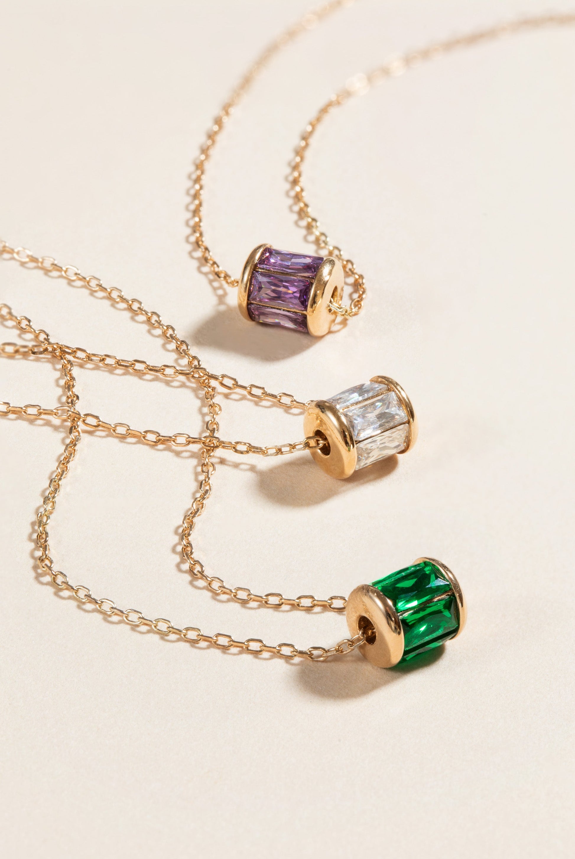 February Birthstone Precious Pendant Necklace 14kt Gold Over Sterling Silver