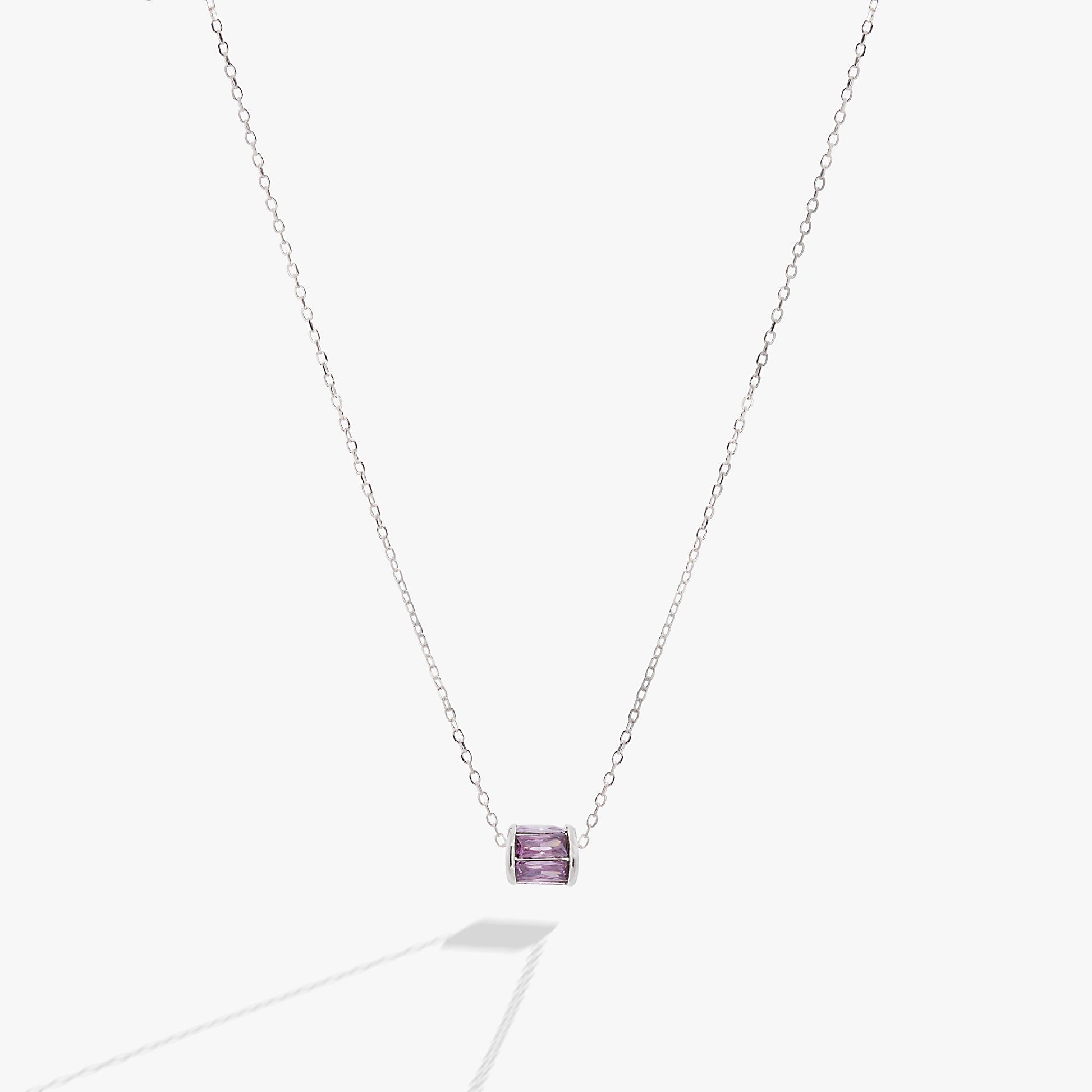 February Birthstone Precious Pendant Necklace 14kt Gold Over Sterling Silver