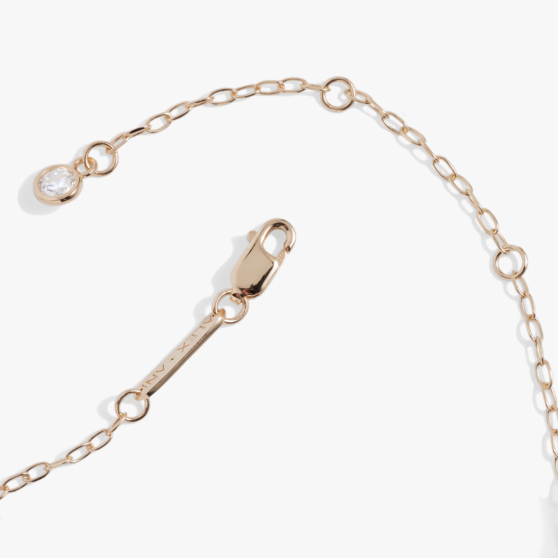Precious Elongated Initial Necklace B 14kt Gold Over .925 Sterling Silver