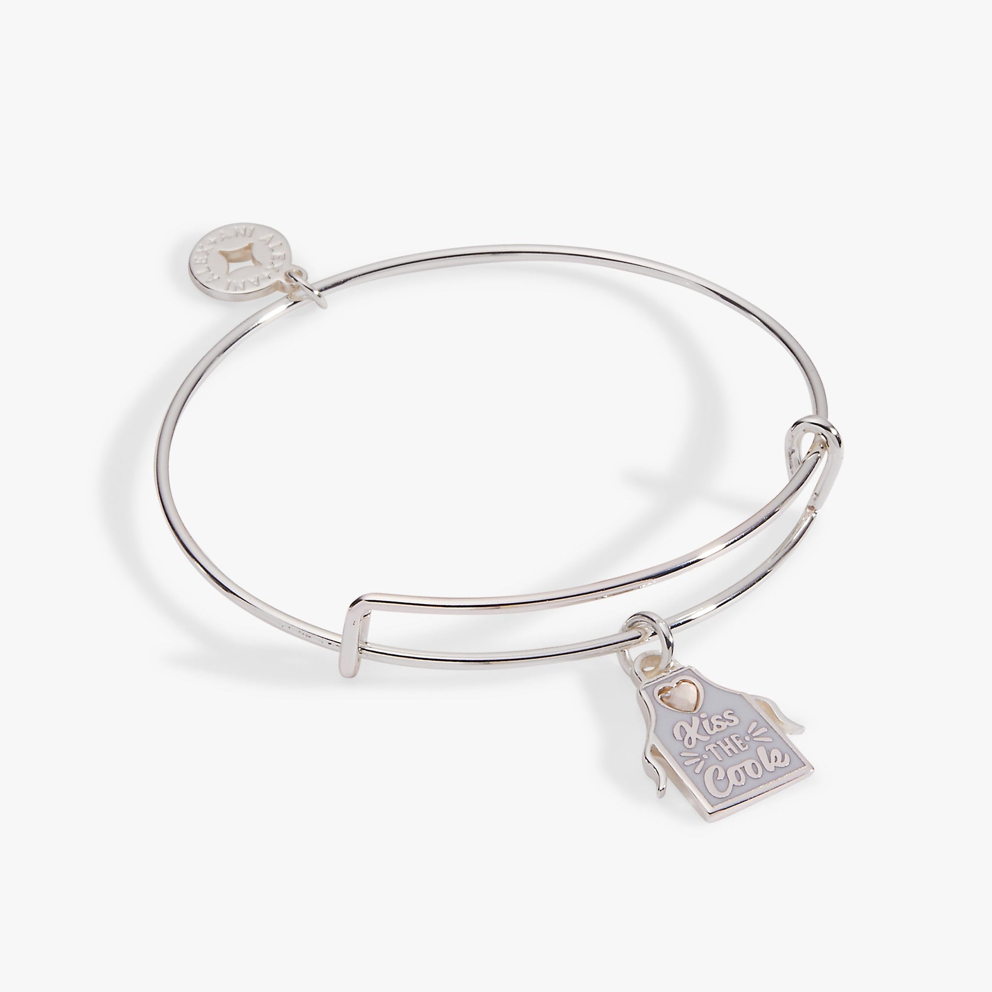 Kiss The Cook' Apron Charm Bangle
    
    
    
       Silver