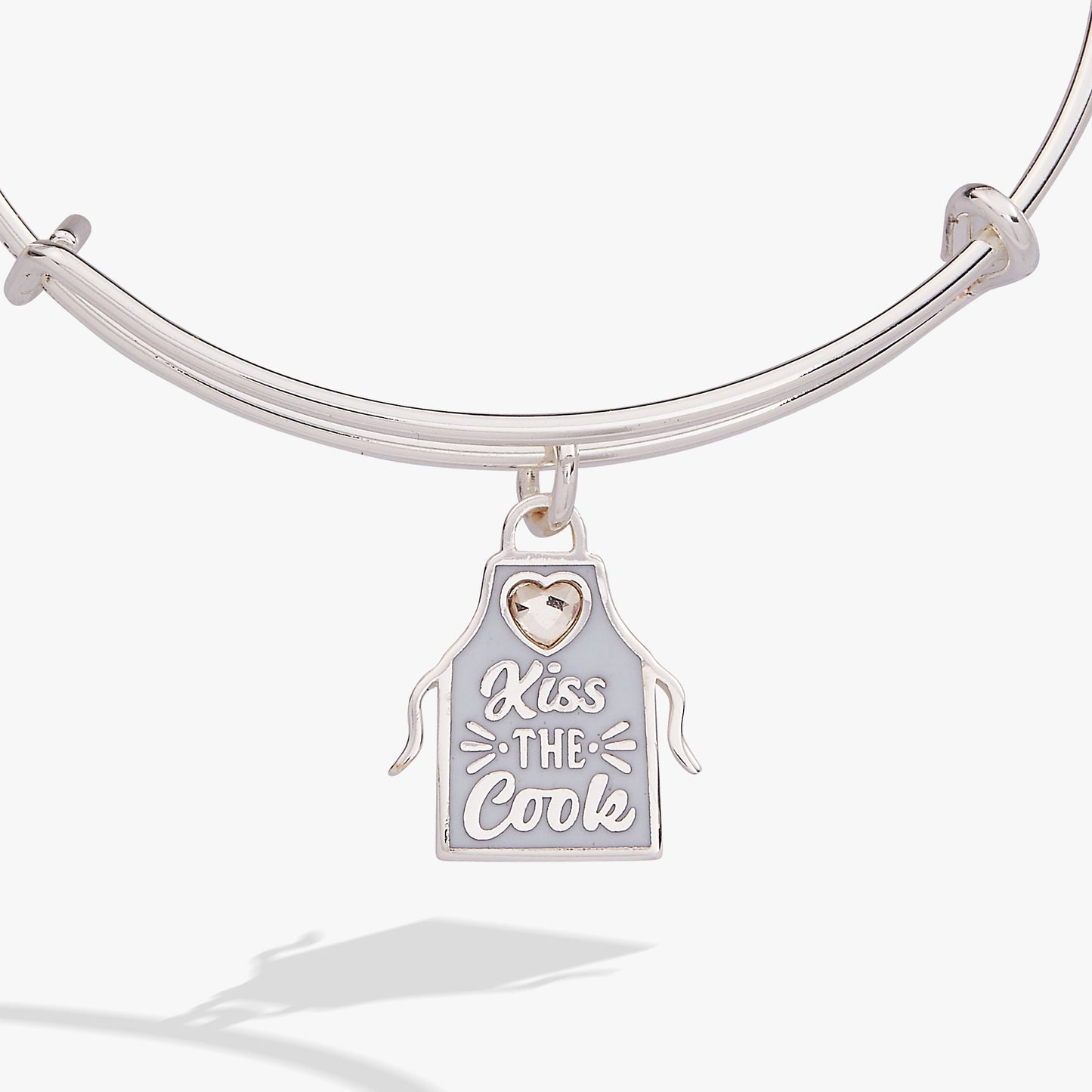 Kiss The Cook' Apron Charm Bangle
    
    
    
       Silver