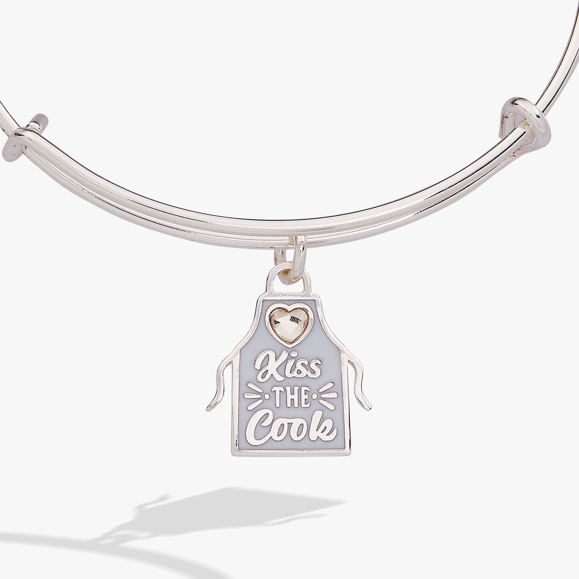 Kiss The Cook' Apron Charm Bangle
    
    
    
       Silver
