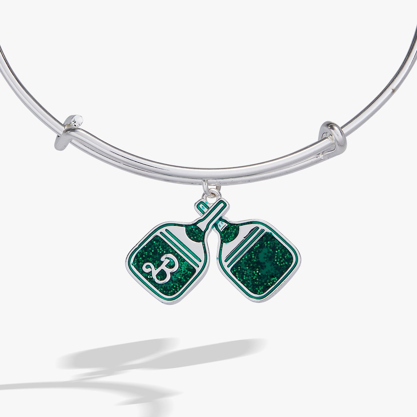 Barbie™ Pickleball Charm Bangle Silver